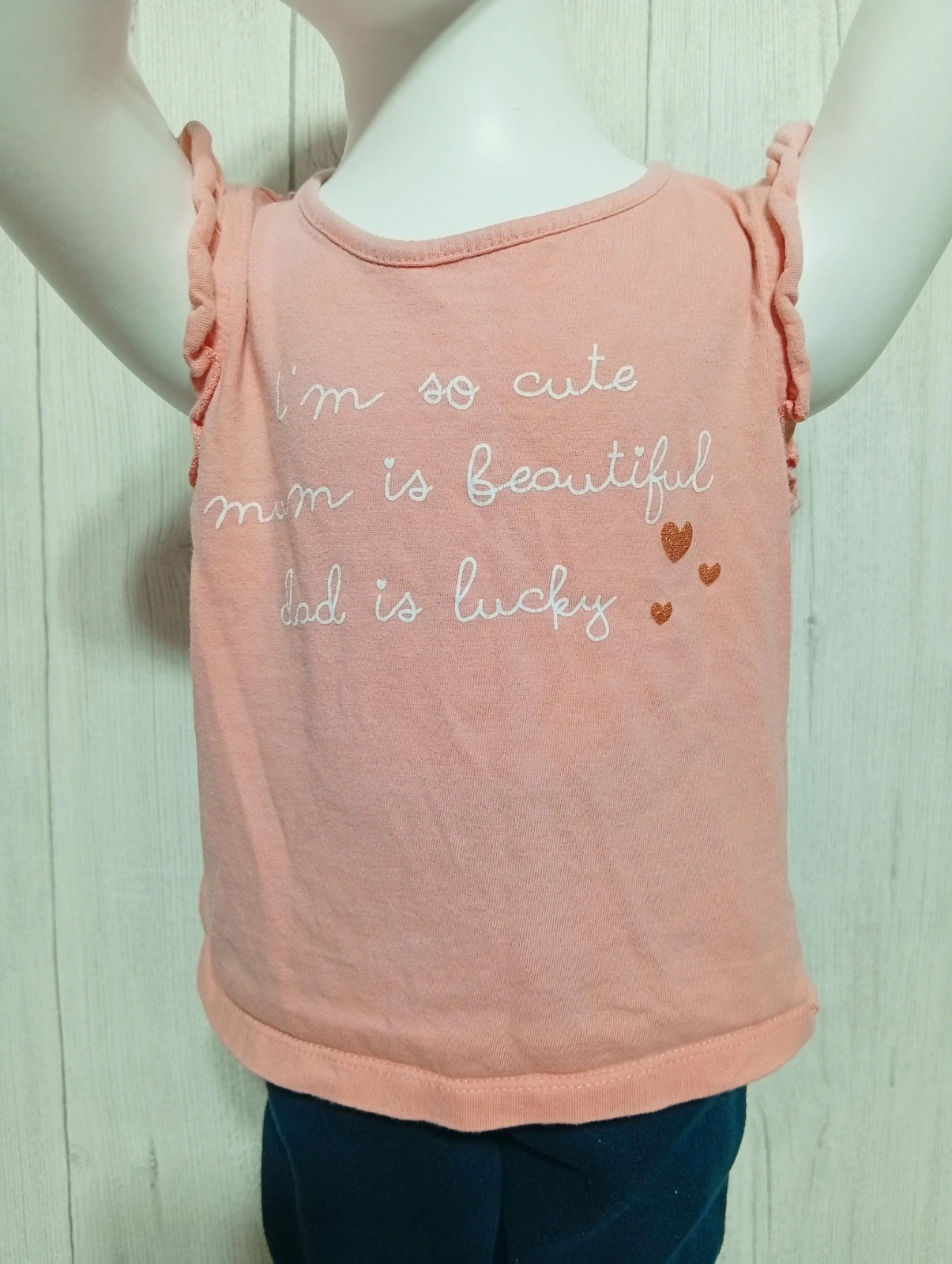 Ensemble 2 pieces fille - taille 18 mois (77/82 cm) - Kiabi - couleur marine et rose – Kiabi – taille 12-18 mois / 80 cm 2
