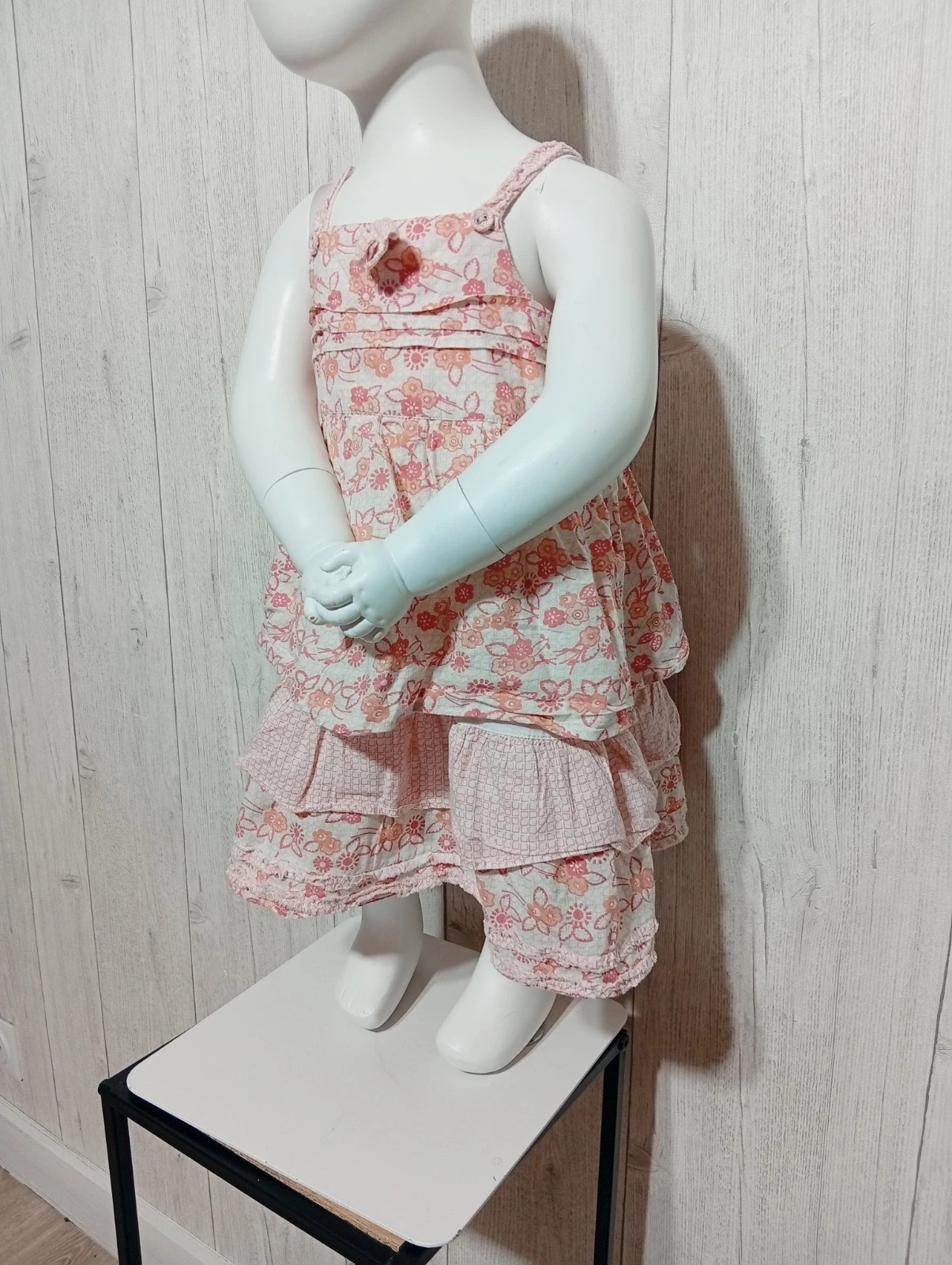 Robe imprimé a motif floral - taille 18 mois - influx - couleur blanc et rose – Influx – taille 12-18 mois / 80 cm 5