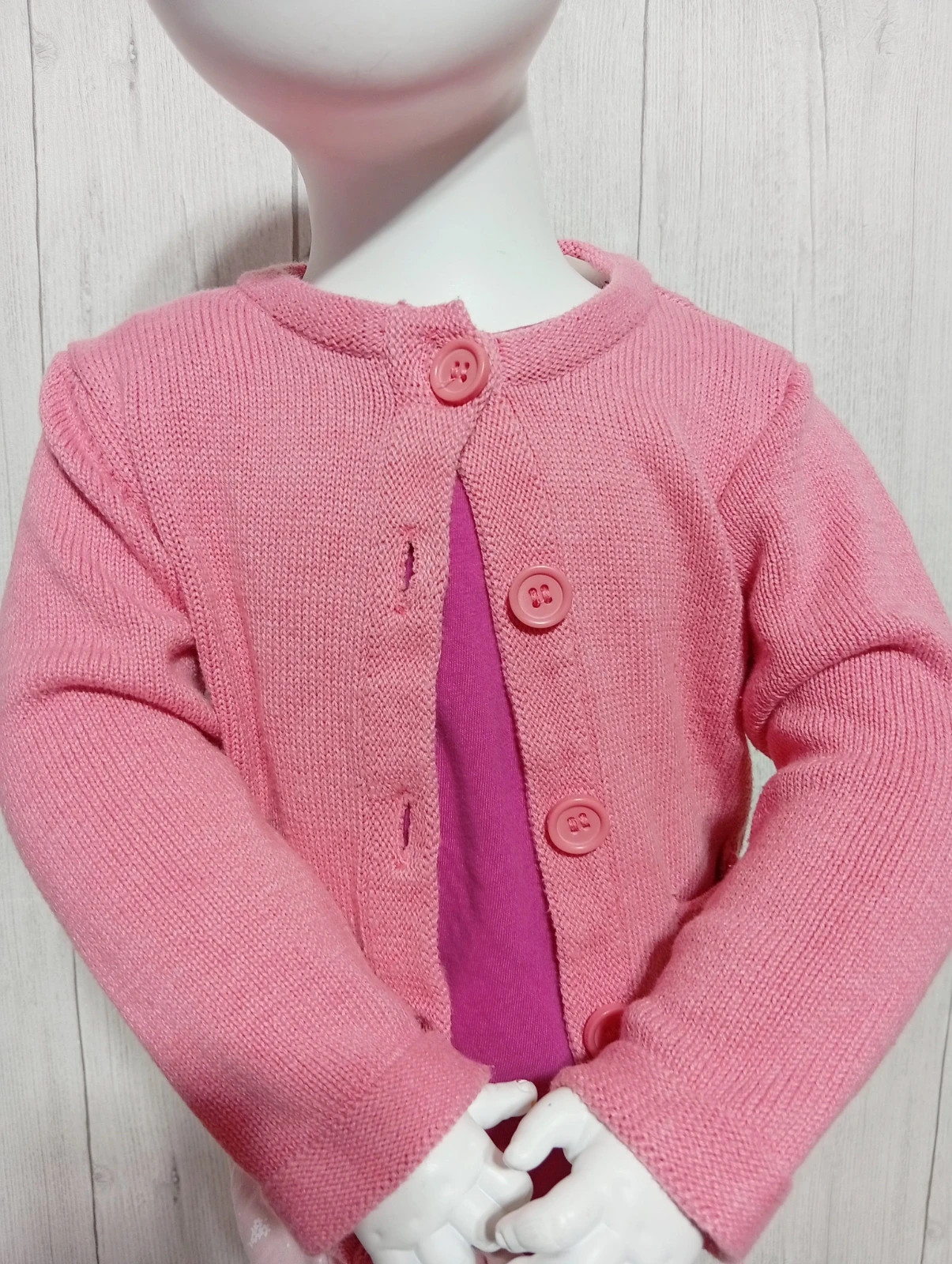 Ensemble 3 pieces fille - taille 18 mois (80 cm) - in extenso - couleur rose et fushia – In Extenso – taille 12-18 mois / 80 cm 2