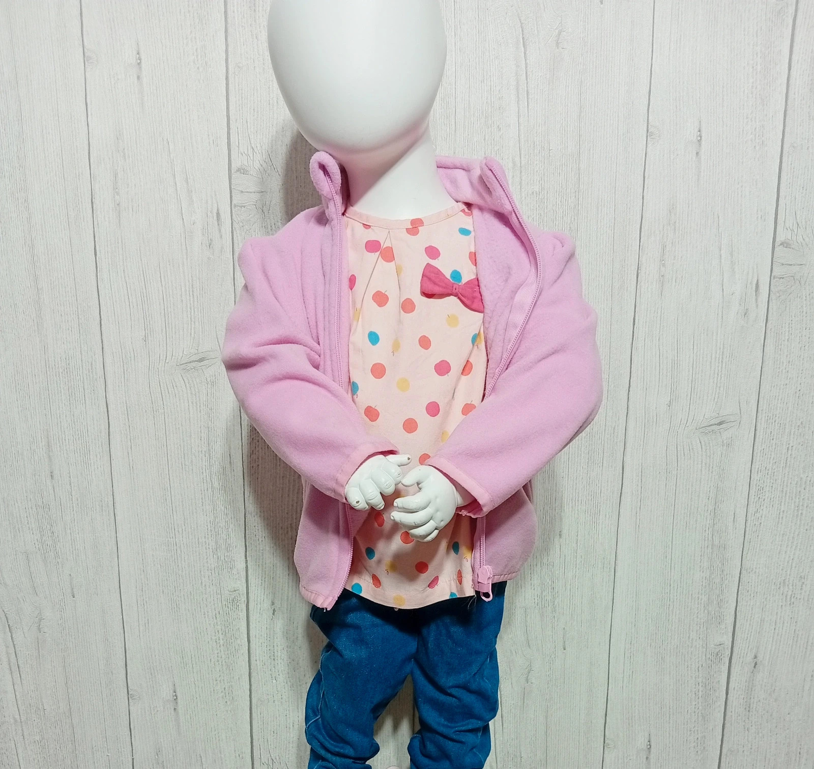 Ensemble 3 pieces fille - taille 18 mois (81 cm) - pommette - couleur marine rose multicolore