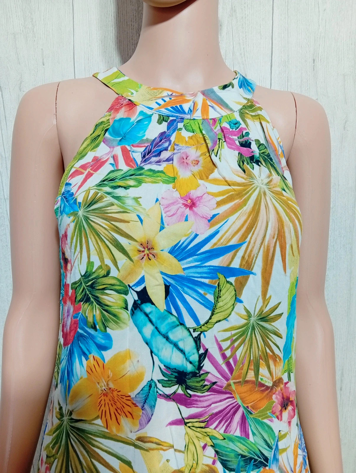 Débardeur a motif fleural - taille S/36 ( taille 1) - cache cache - couleur blanc multicolore – Cache Cache – taille S / 36 / 8 2