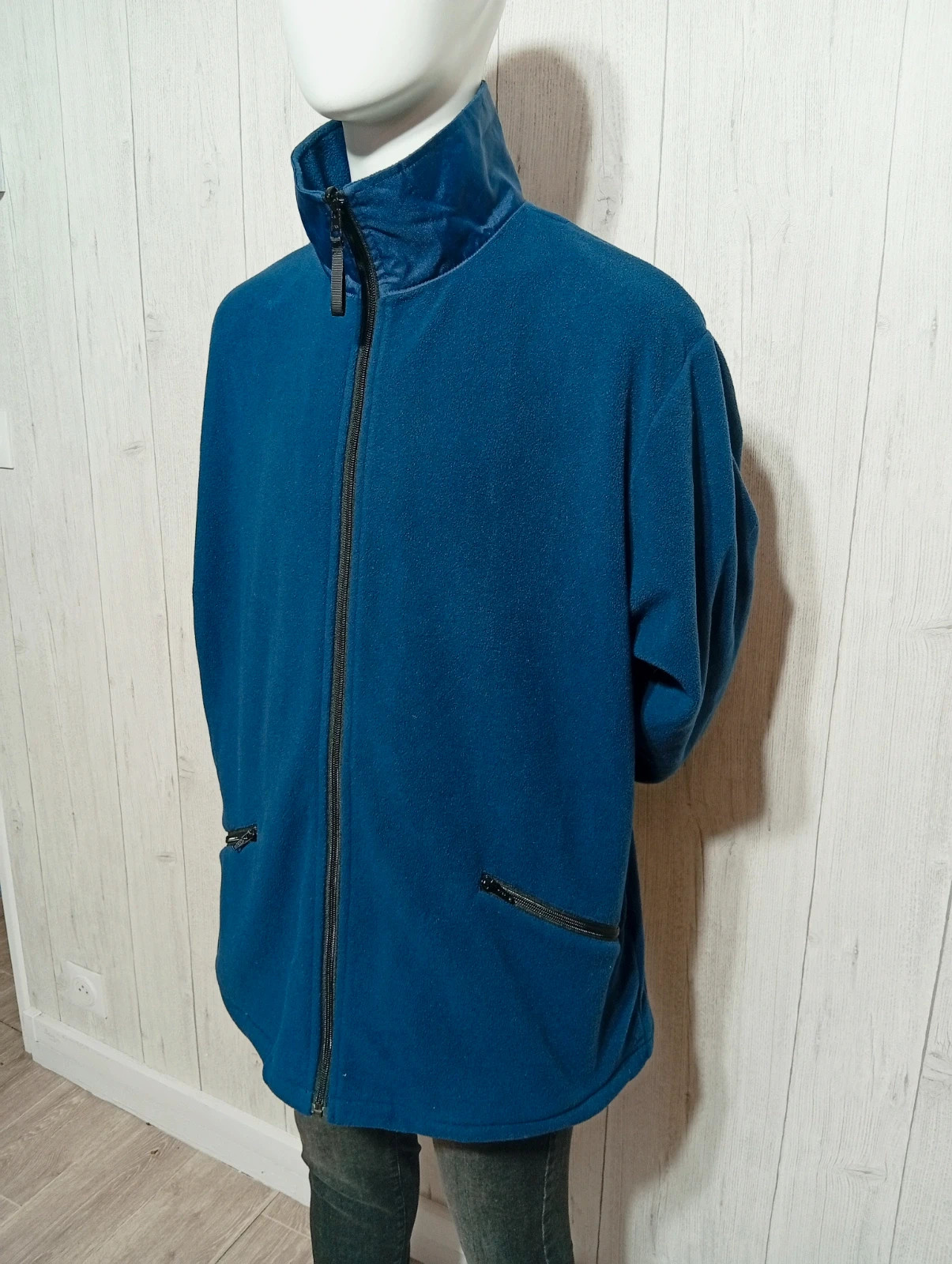 Veste polaire manches longues homme - taille XL/42 - Mulliez Flory - couleur marine – MULLIEZ-FLORY – taille XL 5