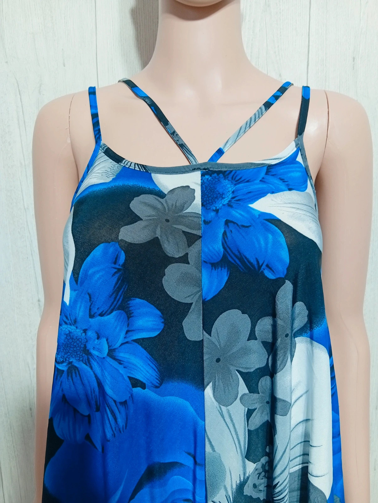 Débardeur femme - taille S/36 - couleur bleu noir gris blanc – taille S / 36 / 8 2