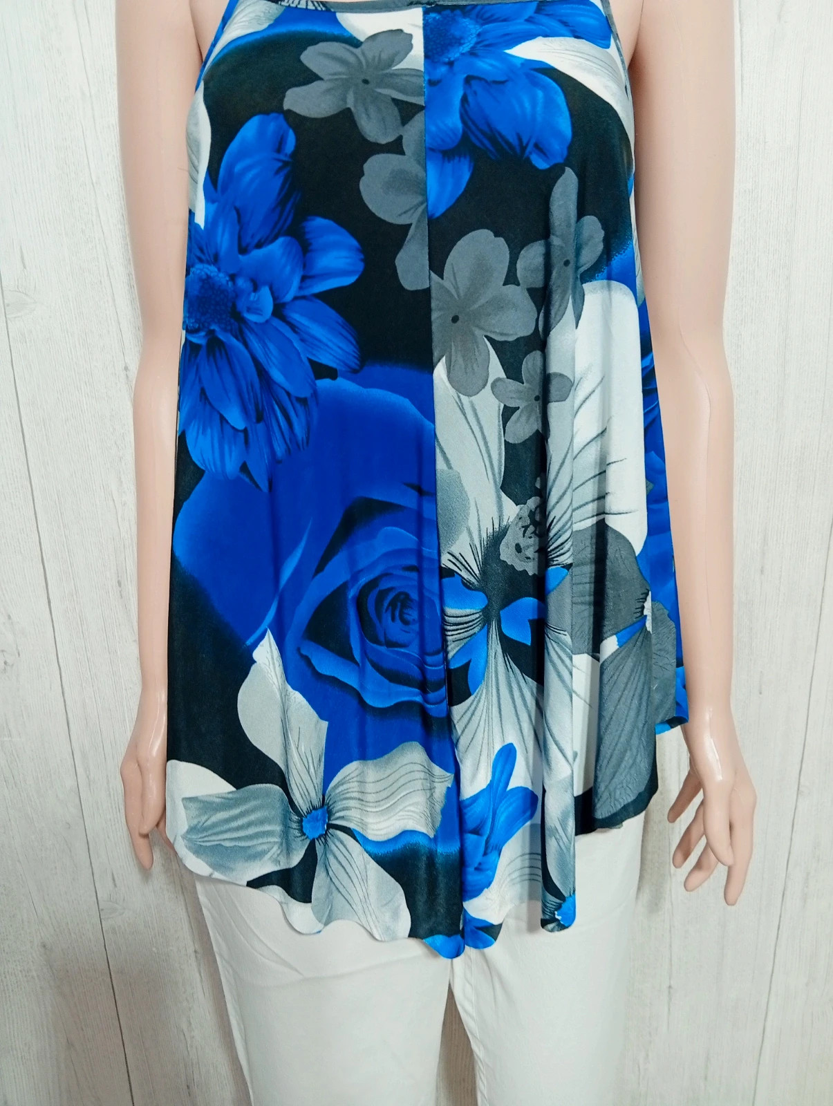 Débardeur femme - taille S/36 - couleur bleu noir gris blanc – taille S / 36 / 8 3