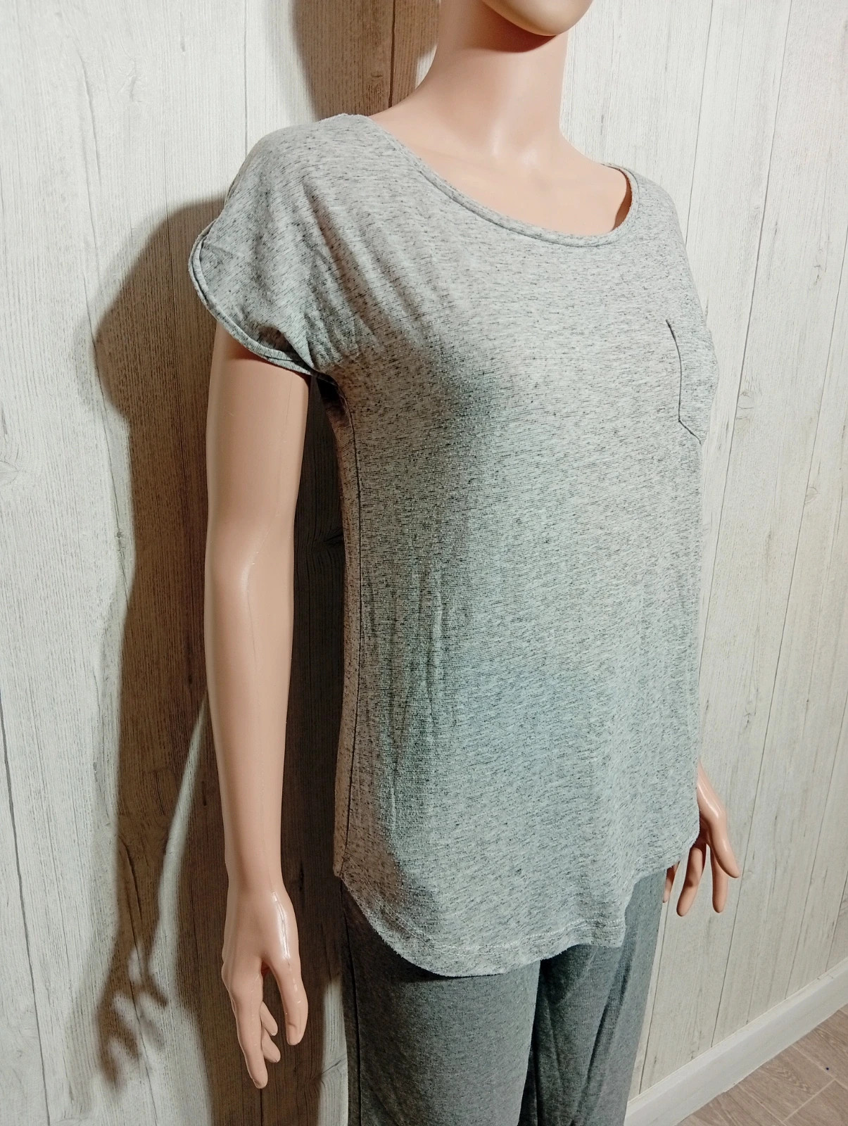 T-shirt unis manches courtes femme - taille S/36 - pimkie - couleur gris – Pimkie – taille S / 36 / 8 4