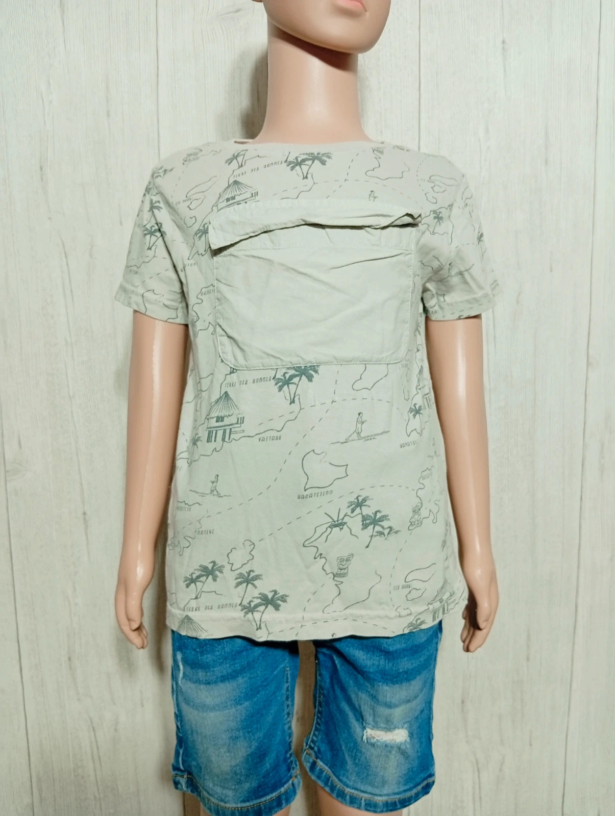 T-shirt imprimé manche courte - taille 5 ans (108/113 cm) - Kiabi - couleur gris – Kiabi – taille 5 ans / 110 cm