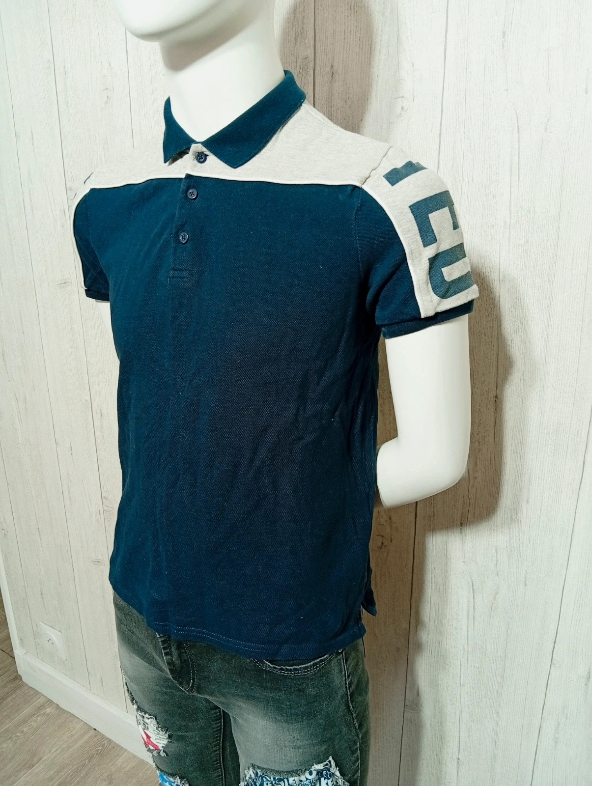 Polo garcon - taille 14 ans/S (164 cm) - IKKS - couleur marine gris – IKKS – taille 14 ans / 164 cm 5
