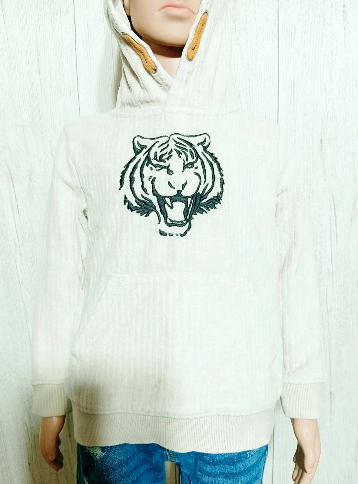 Pull imprime à capuche garcon - Taille 5 ans (110 cm) - orchestra- couleur creme et noir – Orchestra – taille 5 ans / 110 cm 3