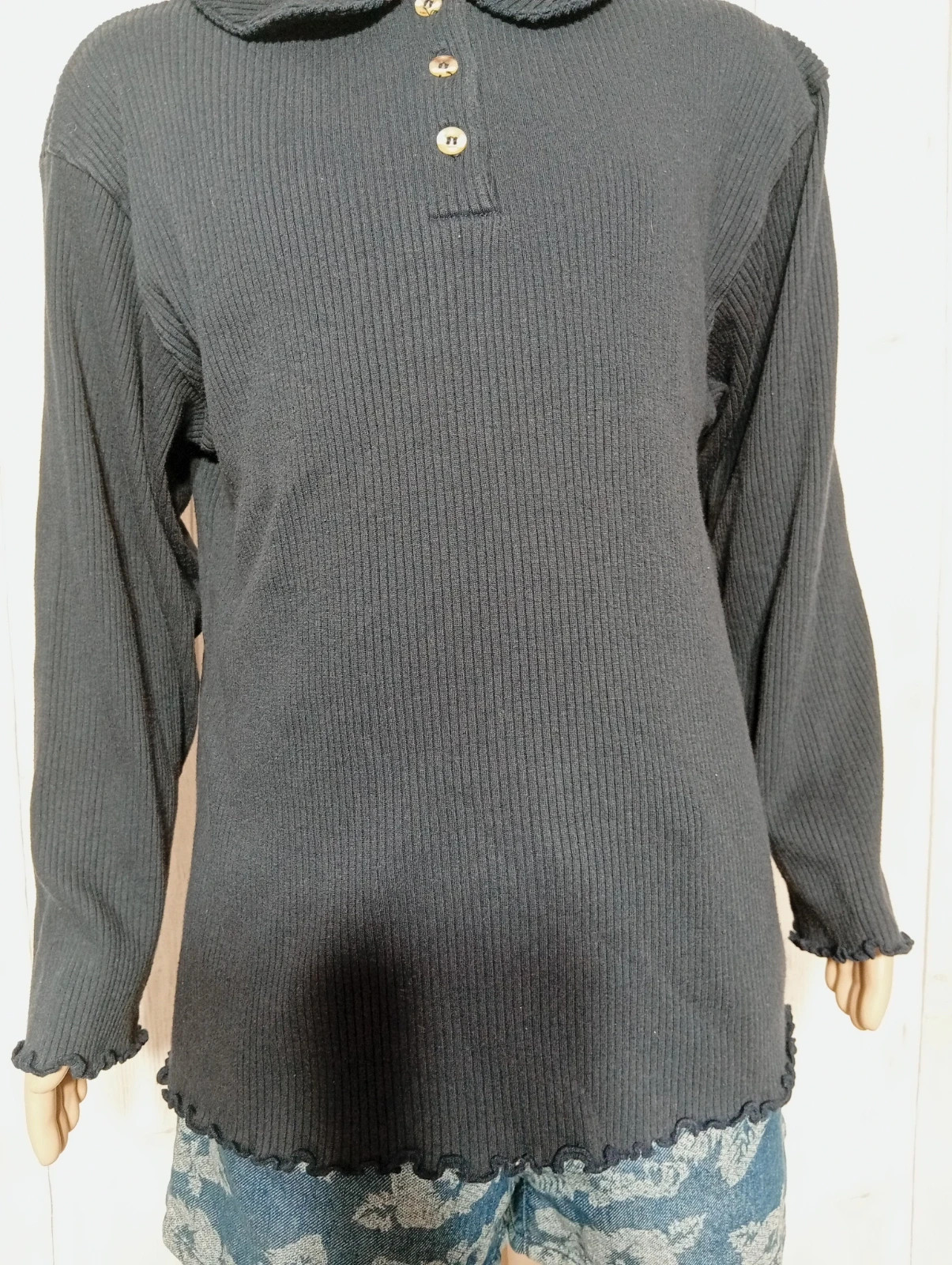 T-shirt manches longues fille - taille 14 ans - Sans marque - couleur marine – taille 14 ans / 164 cm 3