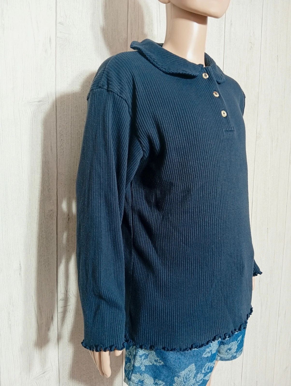 T-shirt manches longues fille - taille 14 ans - Sans marque - couleur marine – taille 14 ans / 164 cm 4