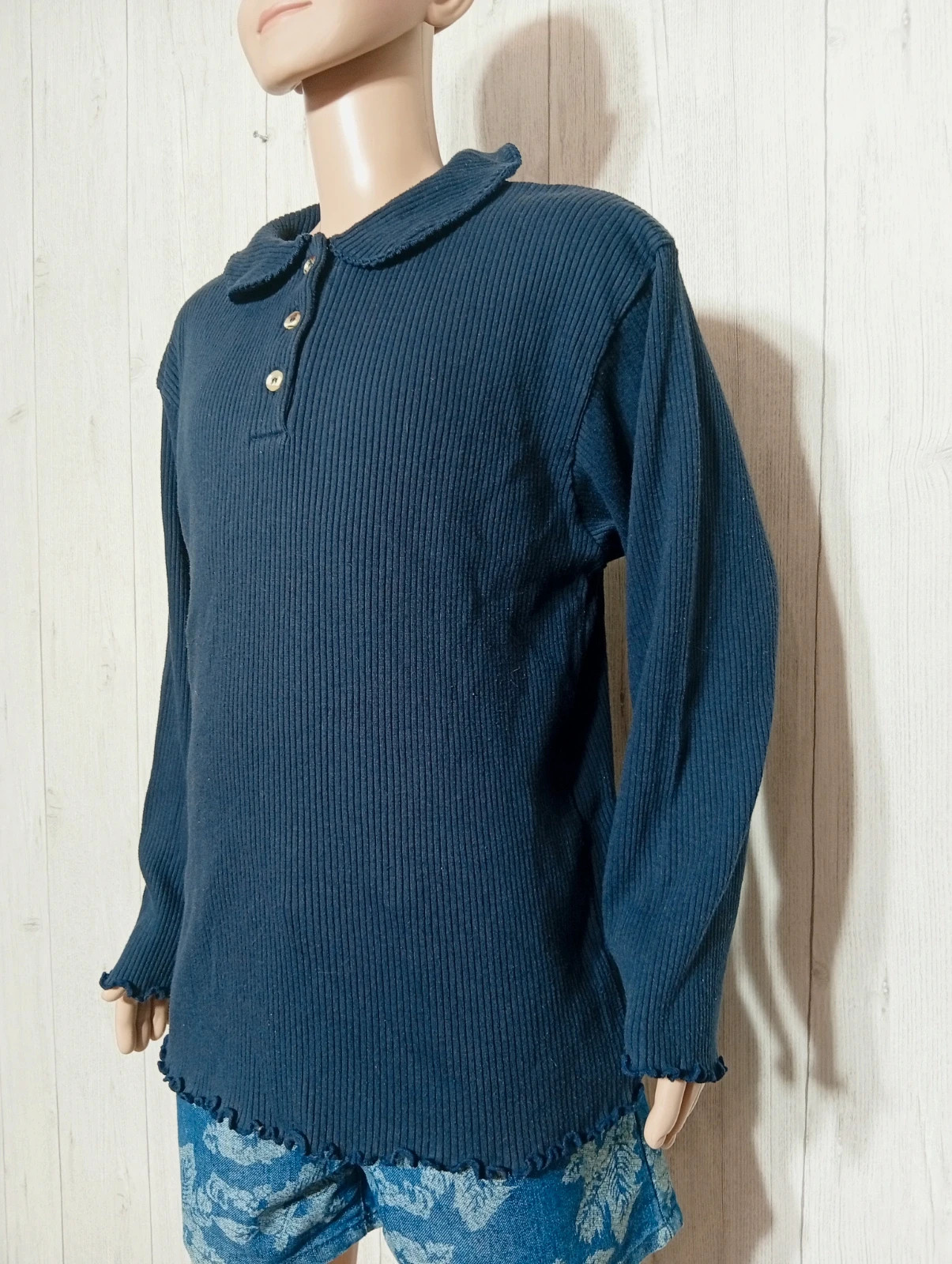 T-shirt manches longues fille - taille 14 ans - Sans marque - couleur marine – taille 14 ans / 164 cm 5