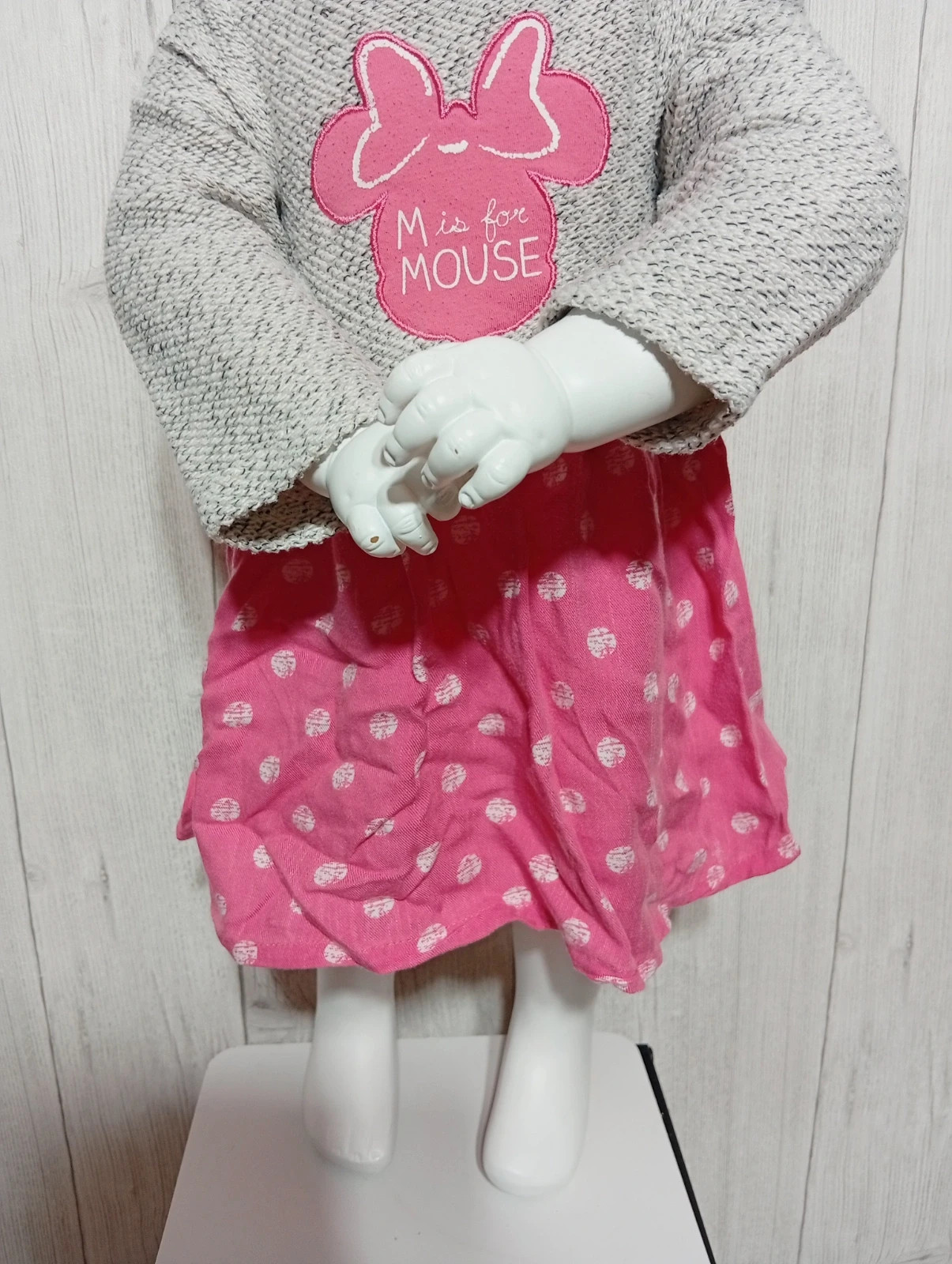 Robe fille minnie - taille 18 mois (81 cm) - disney - couleur rose et gris – Disney – taille 12-18 mois / 80 cm 3