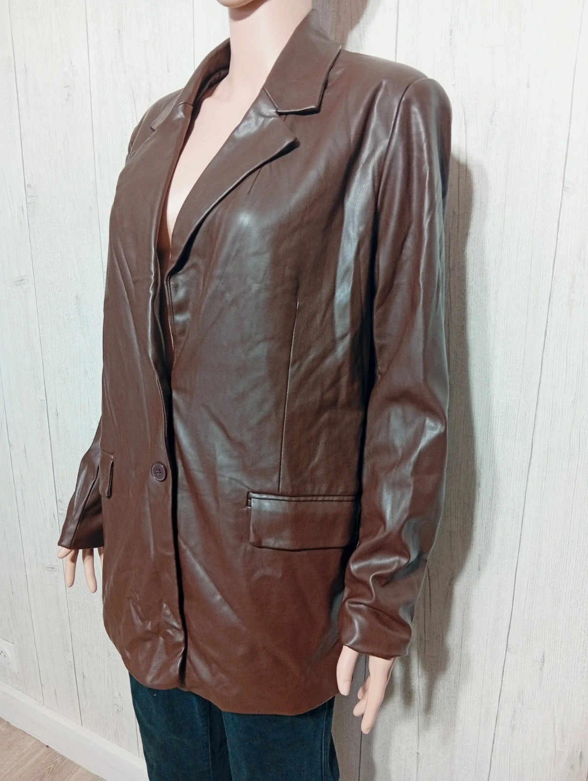 Blazer femme - taille L/40-Amisu-couleur marron – Amisu – taille L / 40 / 12 5