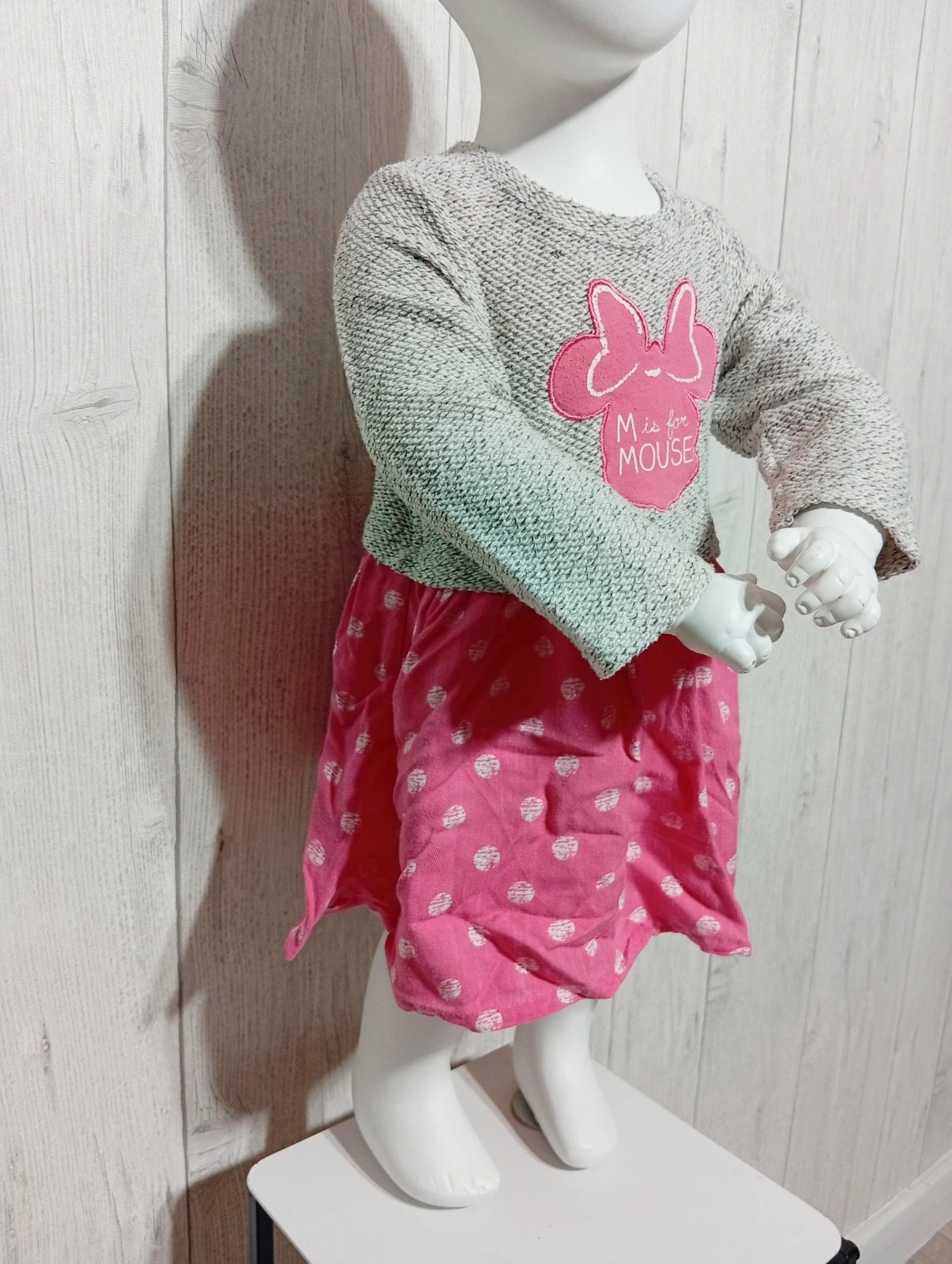 Robe fille minnie - taille 18 mois (81 cm) - disney - couleur rose et gris – Disney – taille 12-18 mois / 80 cm 4