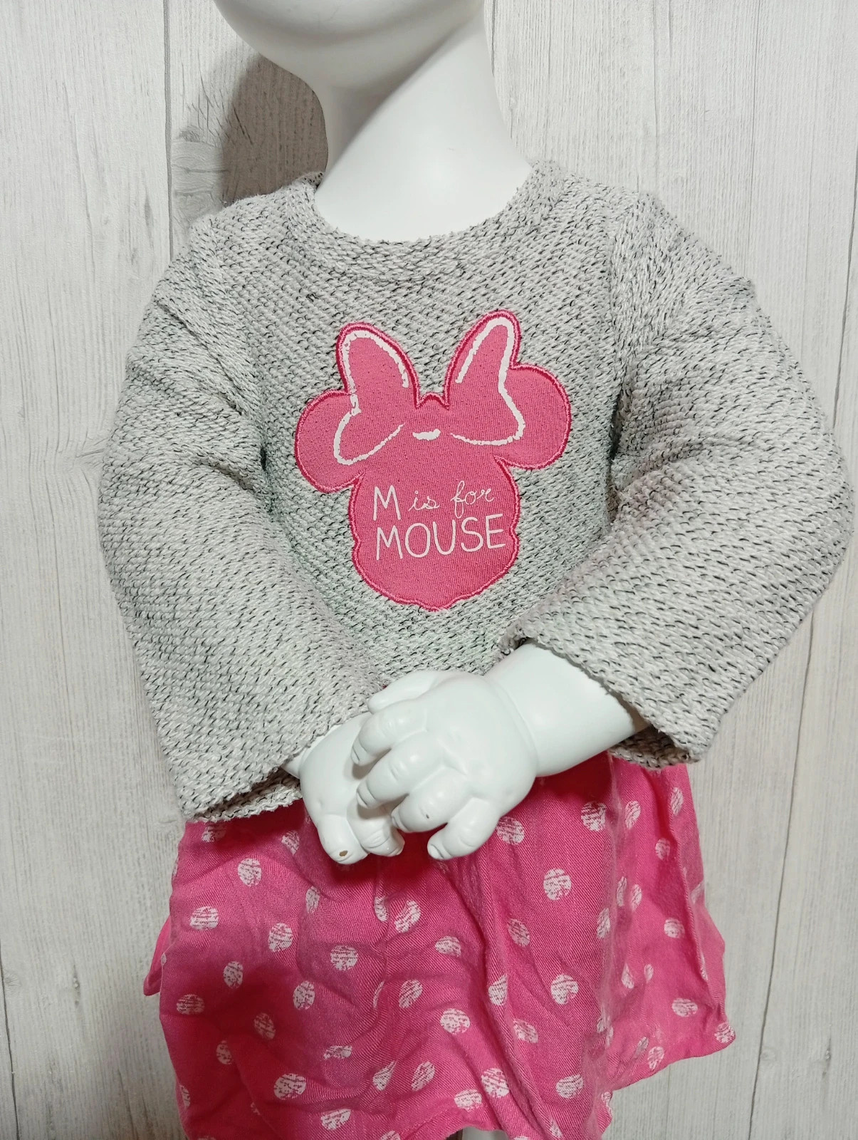 Robe fille minnie - taille 18 mois (81 cm) - disney - couleur rose et gris – Disney – taille 12-18 mois / 80 cm 2