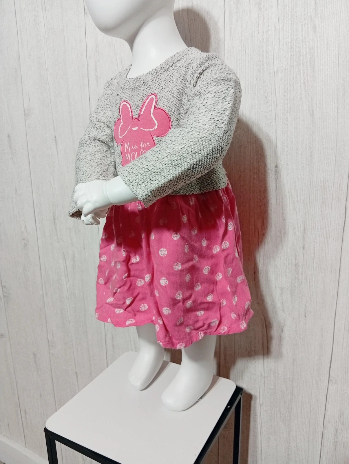 Robe fille minnie - taille 18 mois (81 cm) - disney - couleur rose et gris – Disney – taille 12-18 mois / 80 cm 5