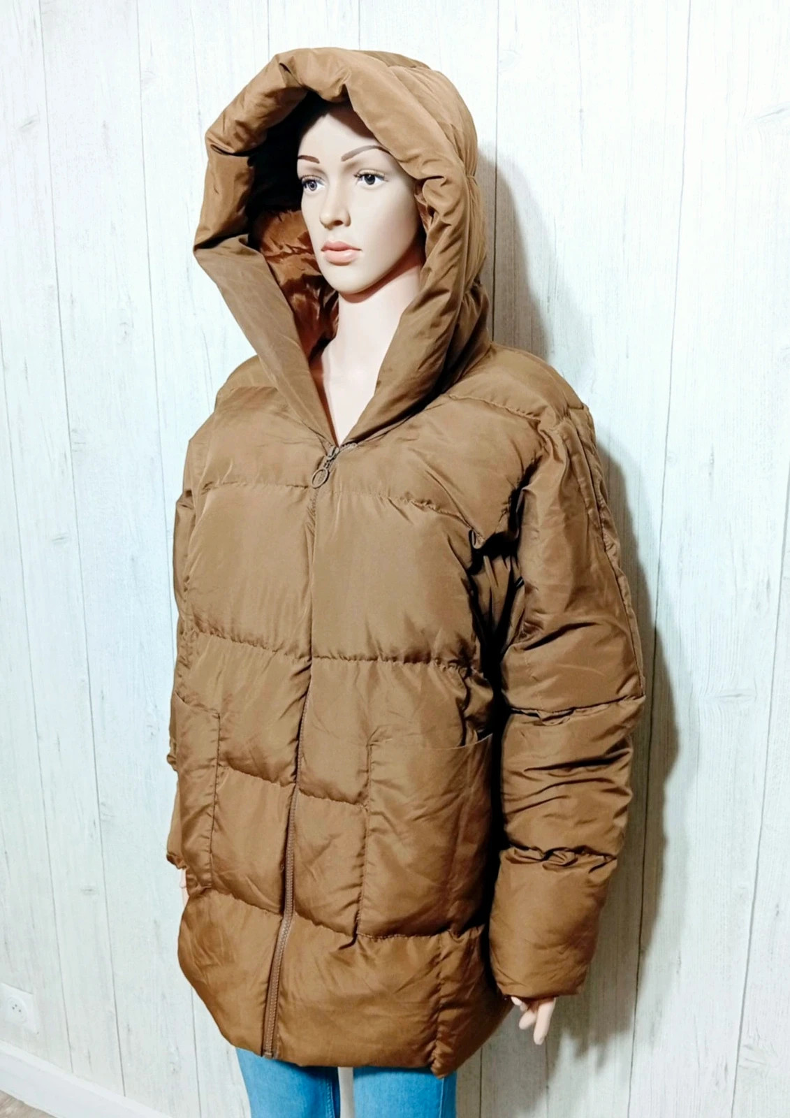 Doudoune femme d'hiver - taille L/XL (40/42) - couleur marron – taille XL / 42 / 14 5