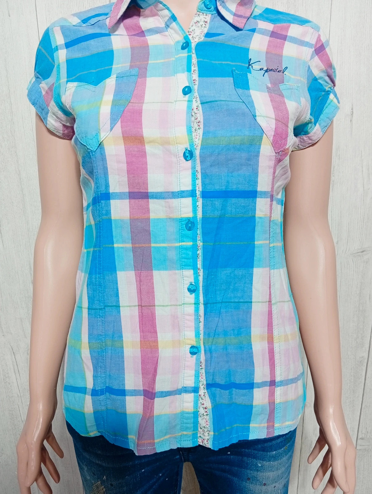 Chemise a manches courte fille - taille 14 ans/XS - kaporal - couleur multicolore – Kaporal – taille 14 ans / 164 cm 3