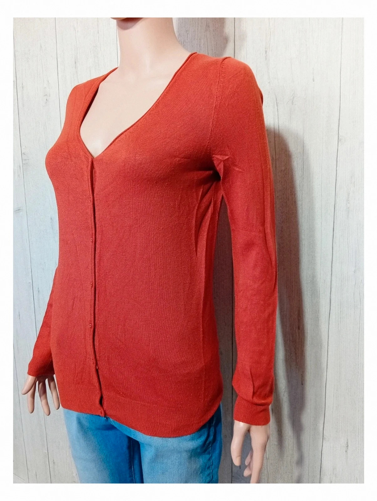 Cardigan Promod - taille M/38 - femme - couleur corail – Promod – taille M / 38 / 10 5