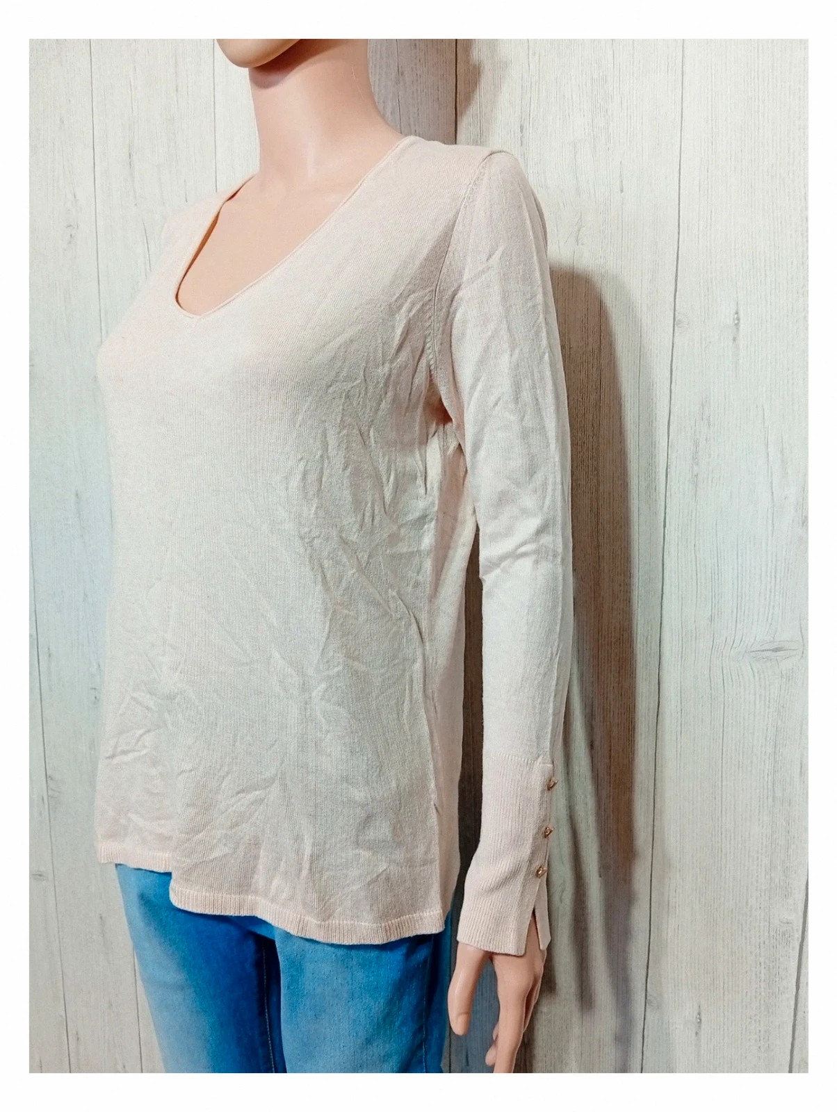 Pull grain de malice femme - couleur rose - taille M/38 - col V – Grain de Malice – taille M / 38 / 10 5