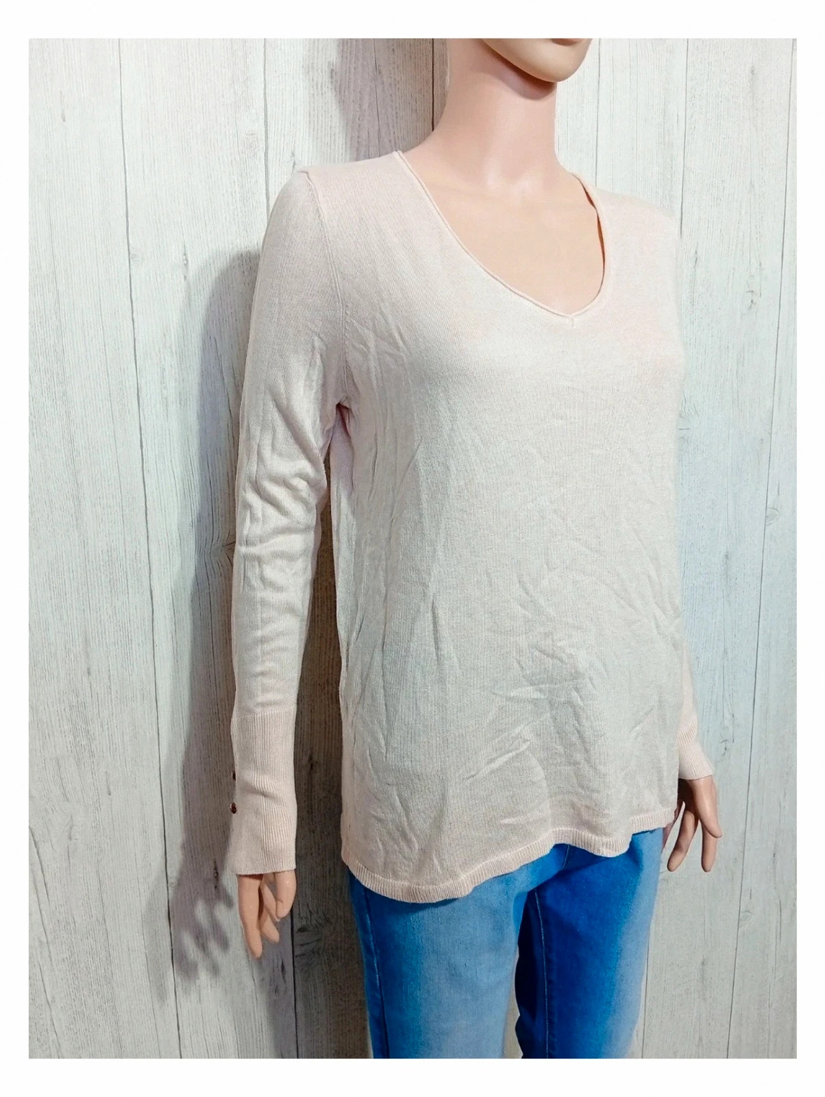 Pull grain de malice femme - couleur rose - taille M/38 - col V – Grain de Malice – taille M / 38 / 10 4