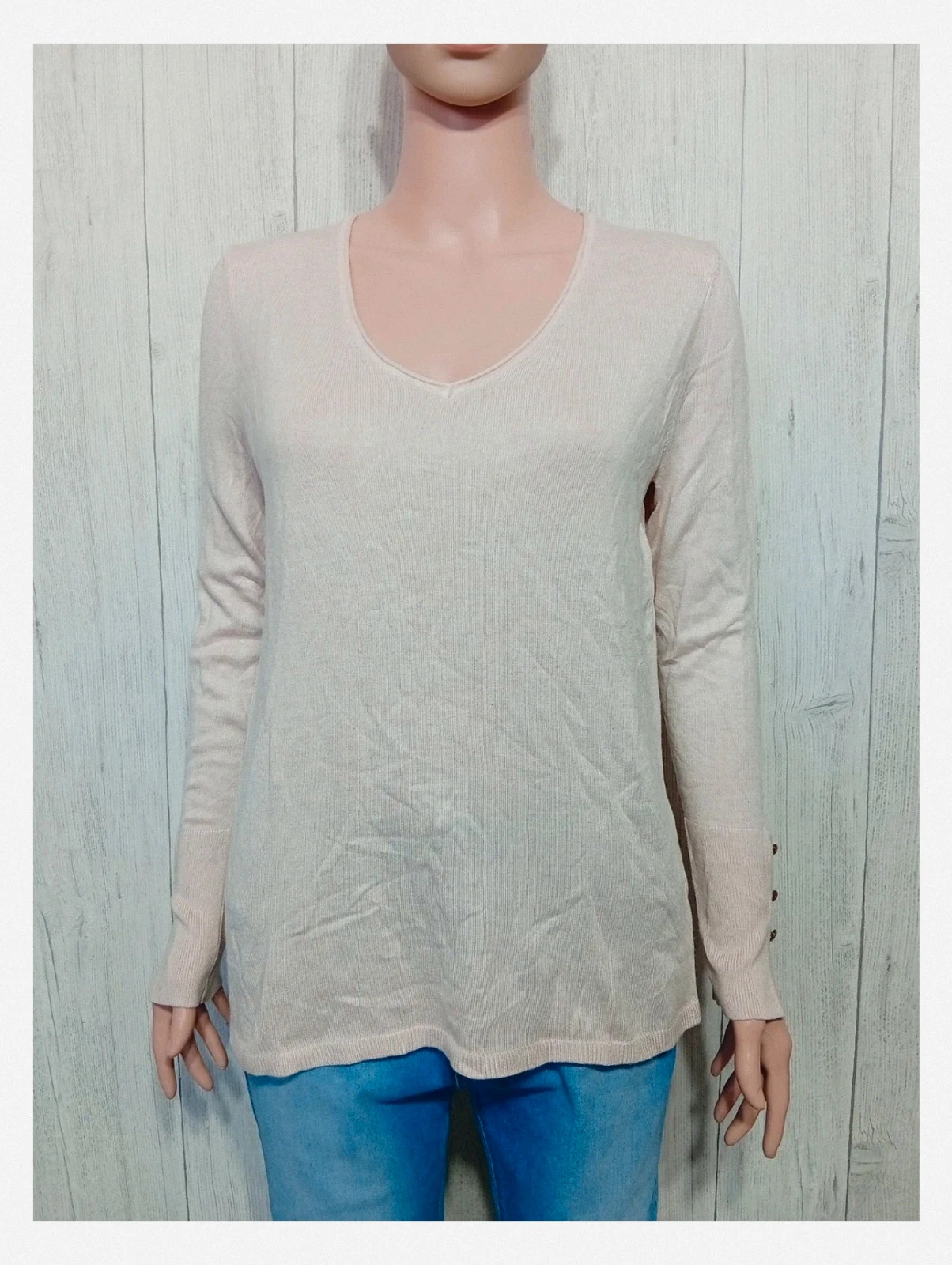 Pull grain de malice femme - couleur rose - taille M/38 - col V