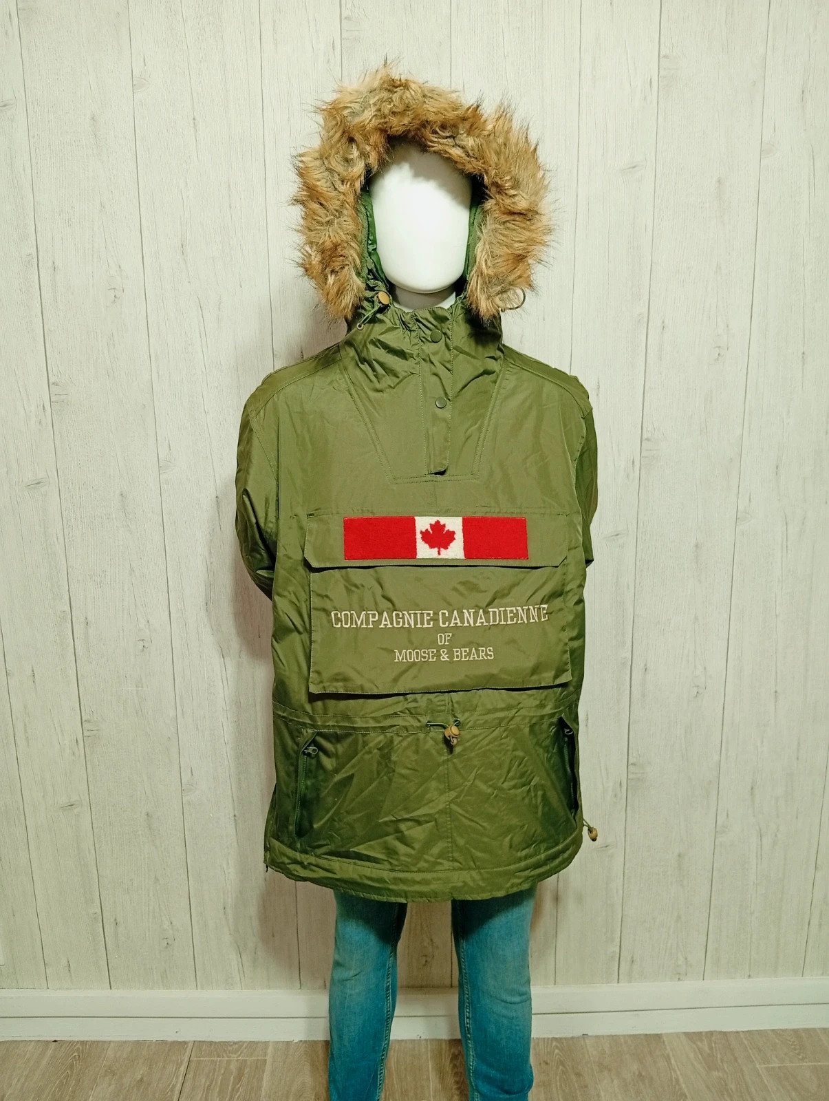 Manteau de ski et snowboard - taille L/40 - moose - couleur kaki – Moose – taille L