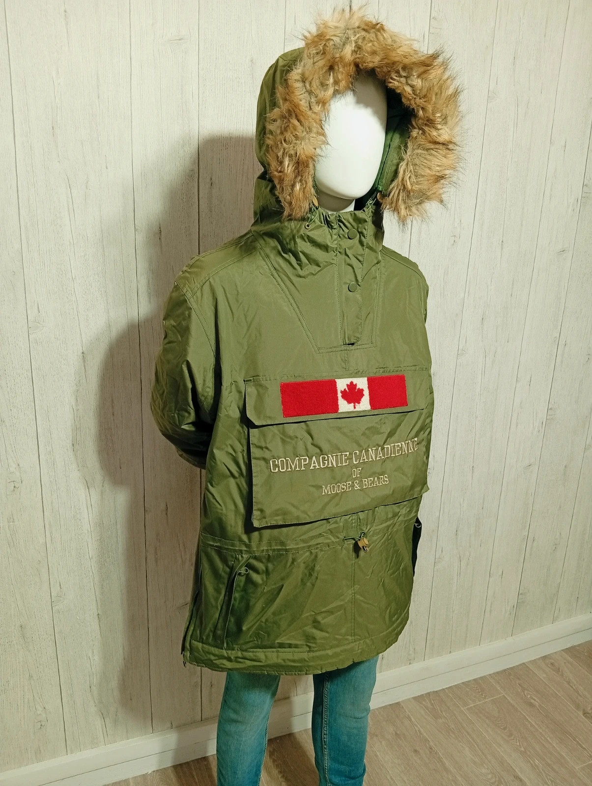 Manteau de ski et snowboard - taille L/40 - moose - couleur kaki – Moose – taille L 4