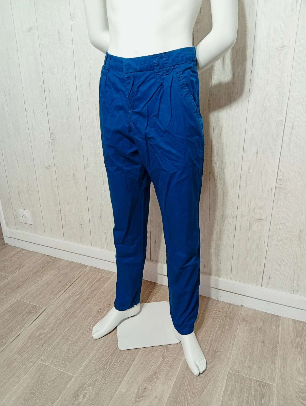 Pantalon chinos homme - taille L/40 - promod - couleur marine – Promod – taille L 5