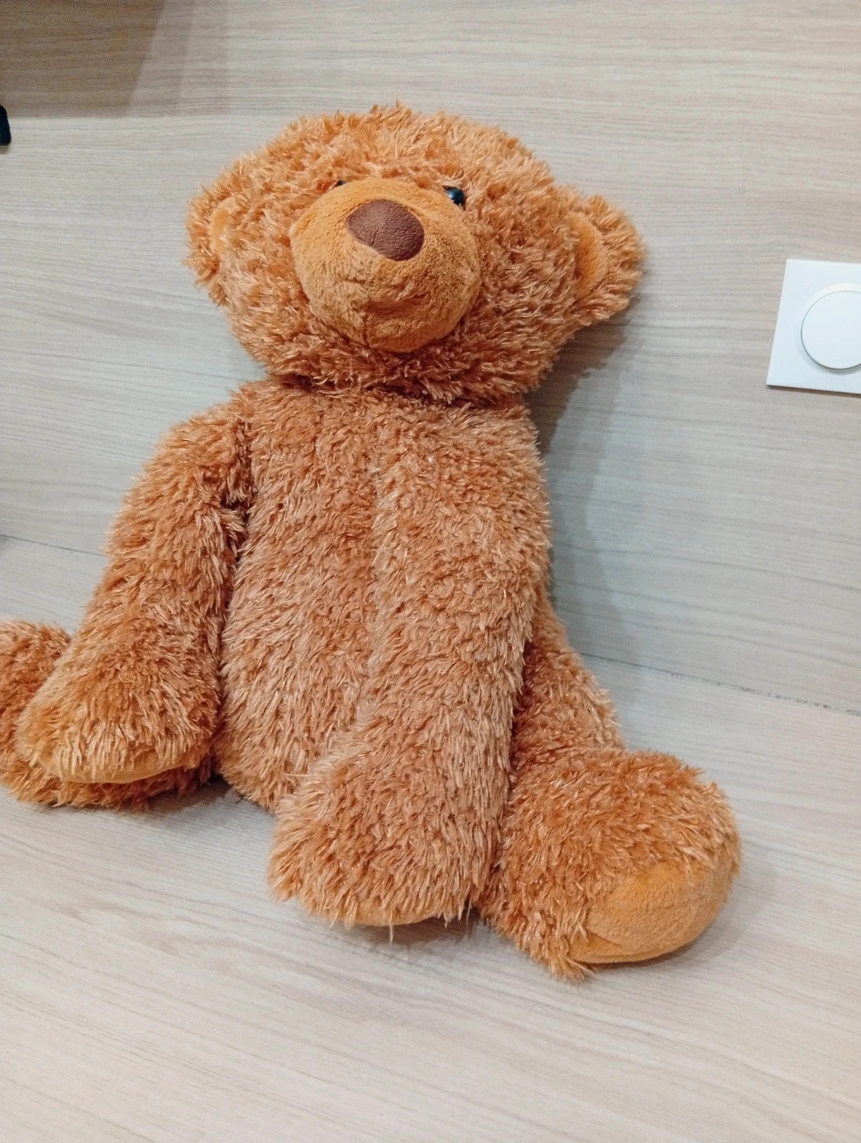Peluche ours - taille 50×50 - Happy friends - couleur marron – happy friends – taille Taille unique 2
