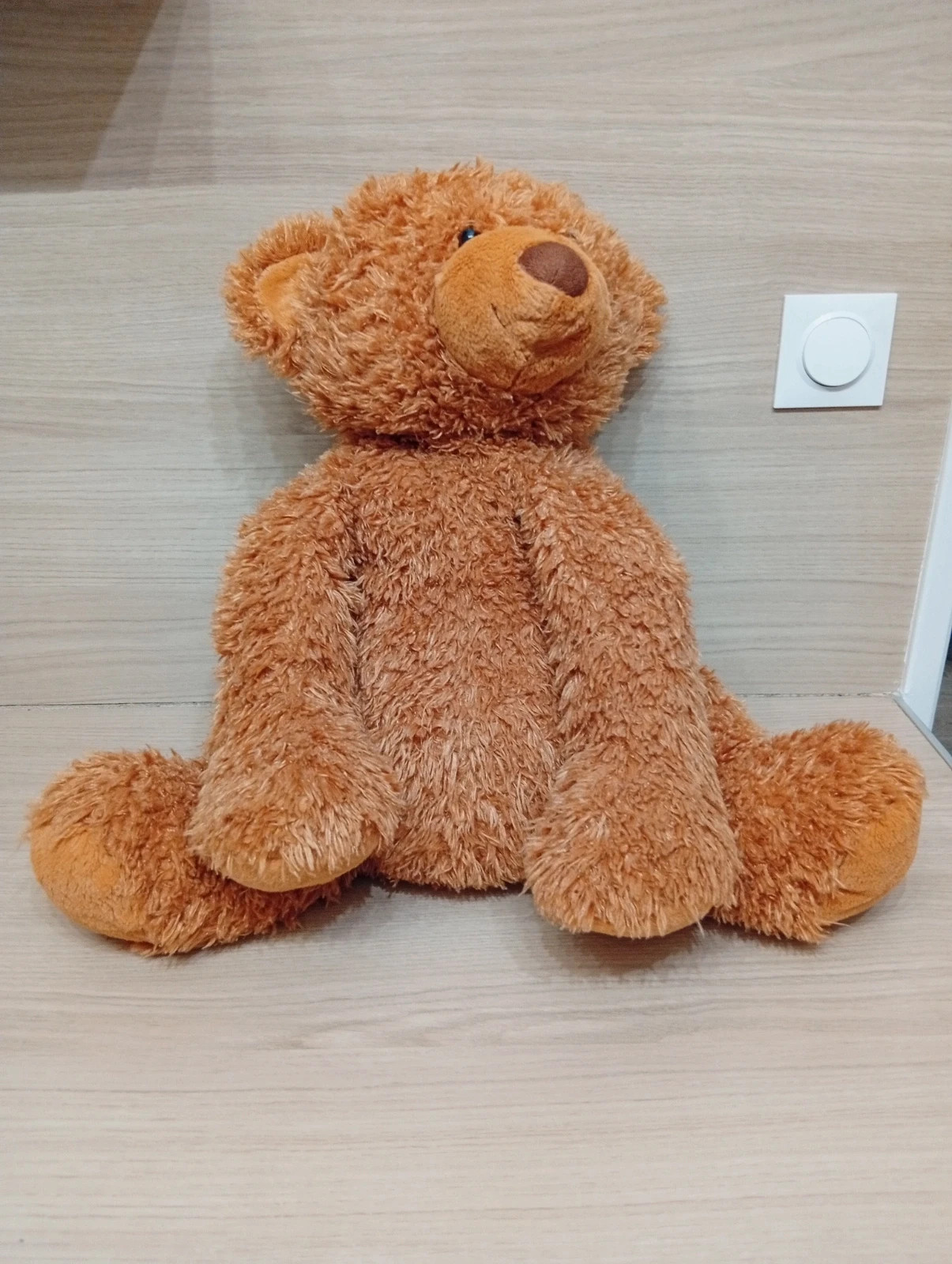 Peluche ours - taille 50×50 - Happy friends - couleur marron – happy friends – taille Taille unique 4