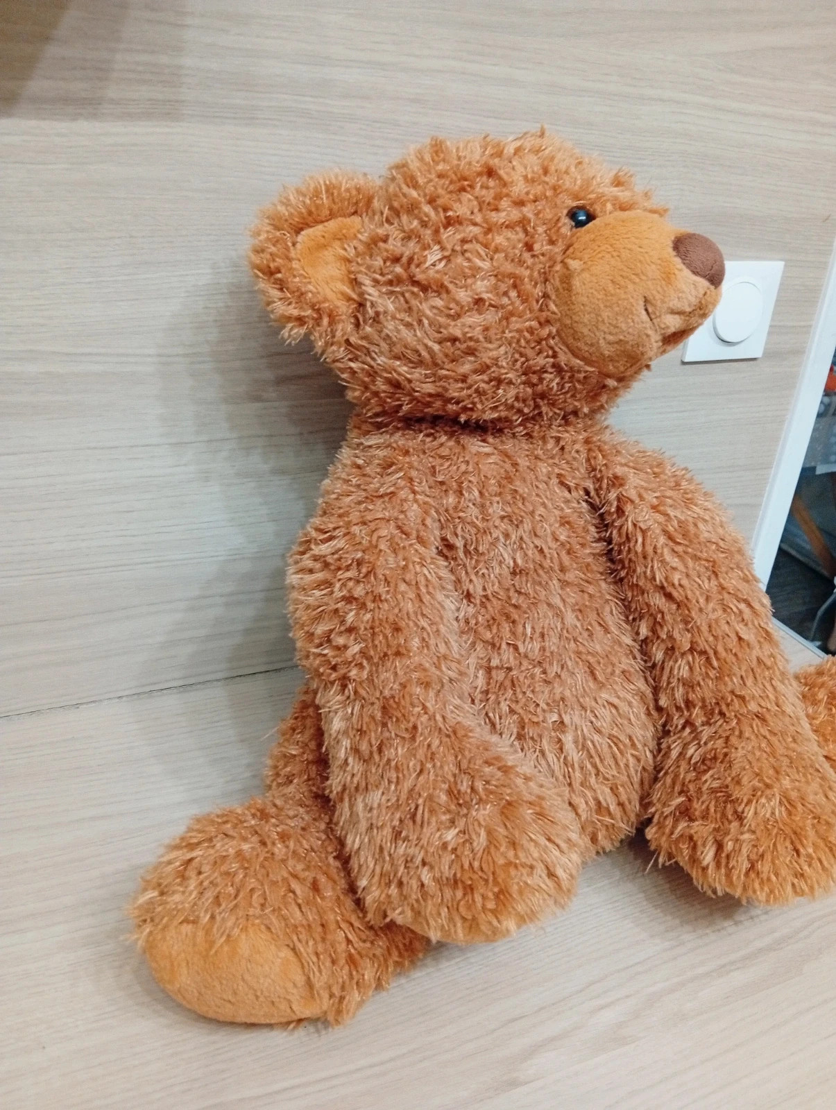 Peluche ours - taille 50×50 - Happy friends - couleur marron – happy friends – taille Taille unique 5