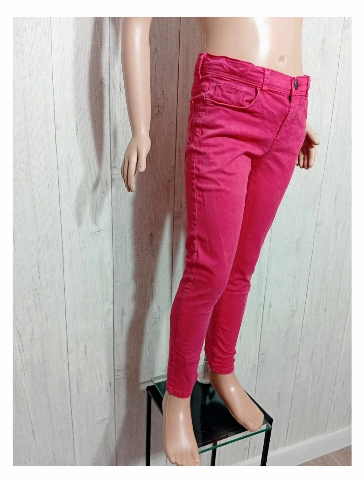 Jeans slim fille - kiabi - Taille 10 ans - couleur rouge – Kiabi – taille 10 ans / 140 cm 4