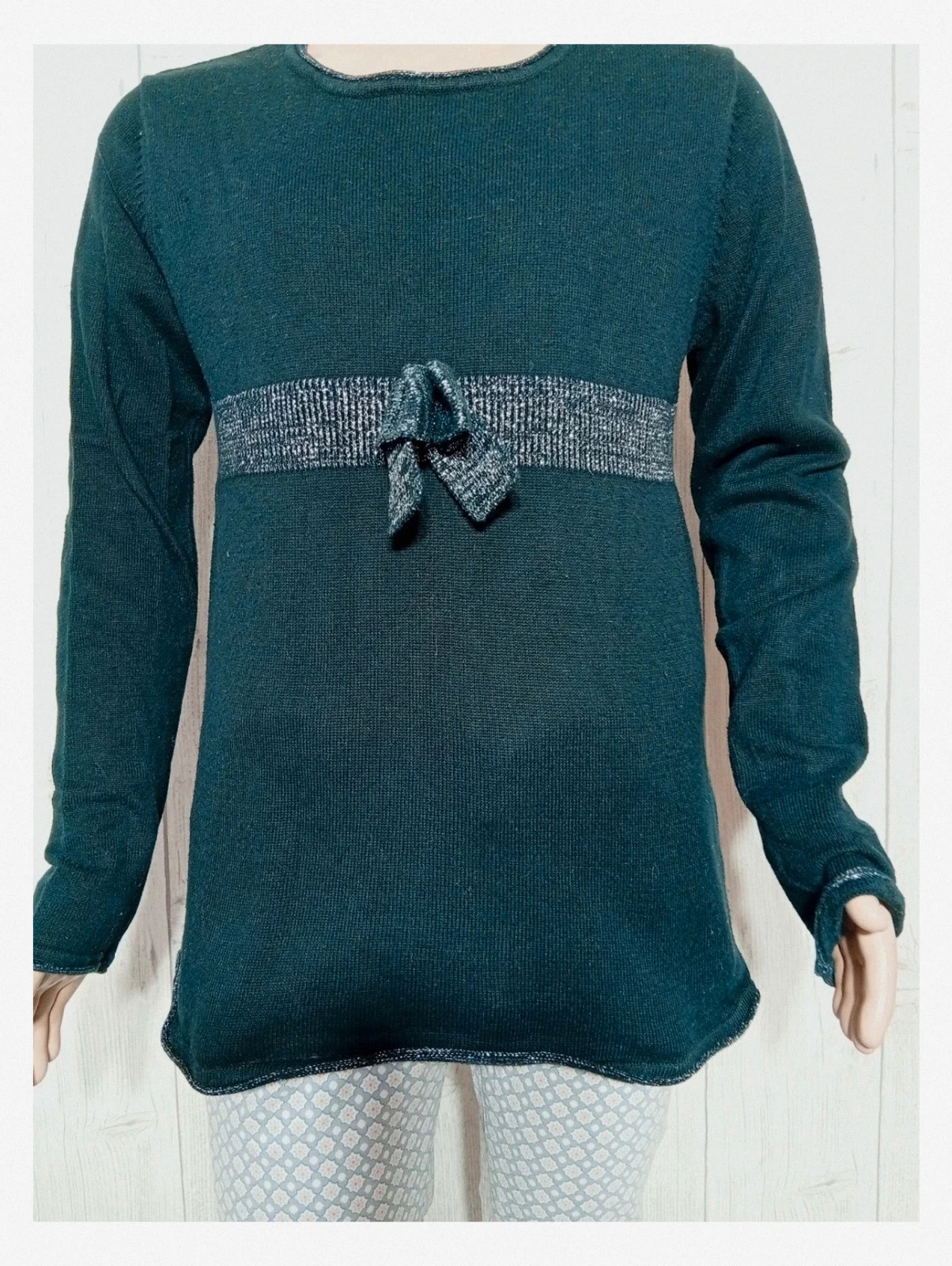 Pull fille Lili Marelle - taille 10 ans (140 cm) - couleur argenté et noir – Lili Marelle – taille 10 ans / 140 cm 3