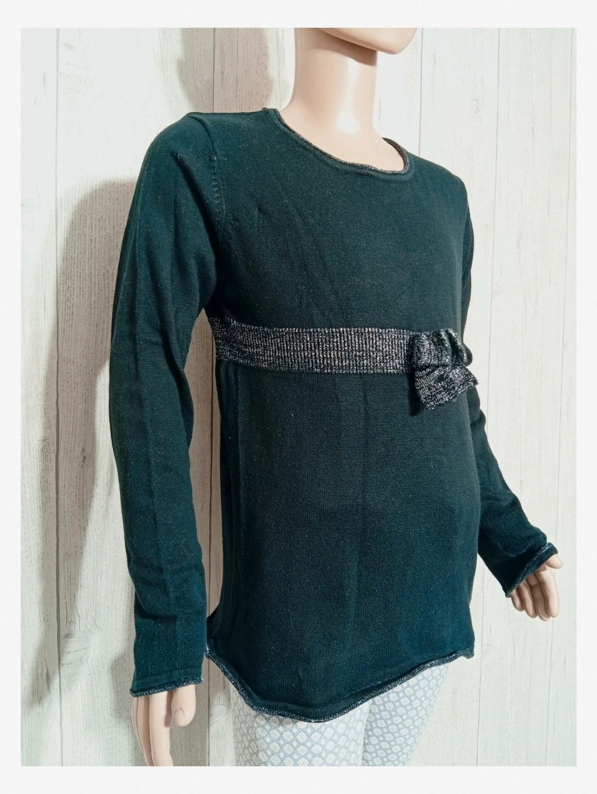 Pull fille Lili Marelle - taille 10 ans (140 cm) - couleur argenté et noir – Lili Marelle – taille 10 ans / 140 cm 4