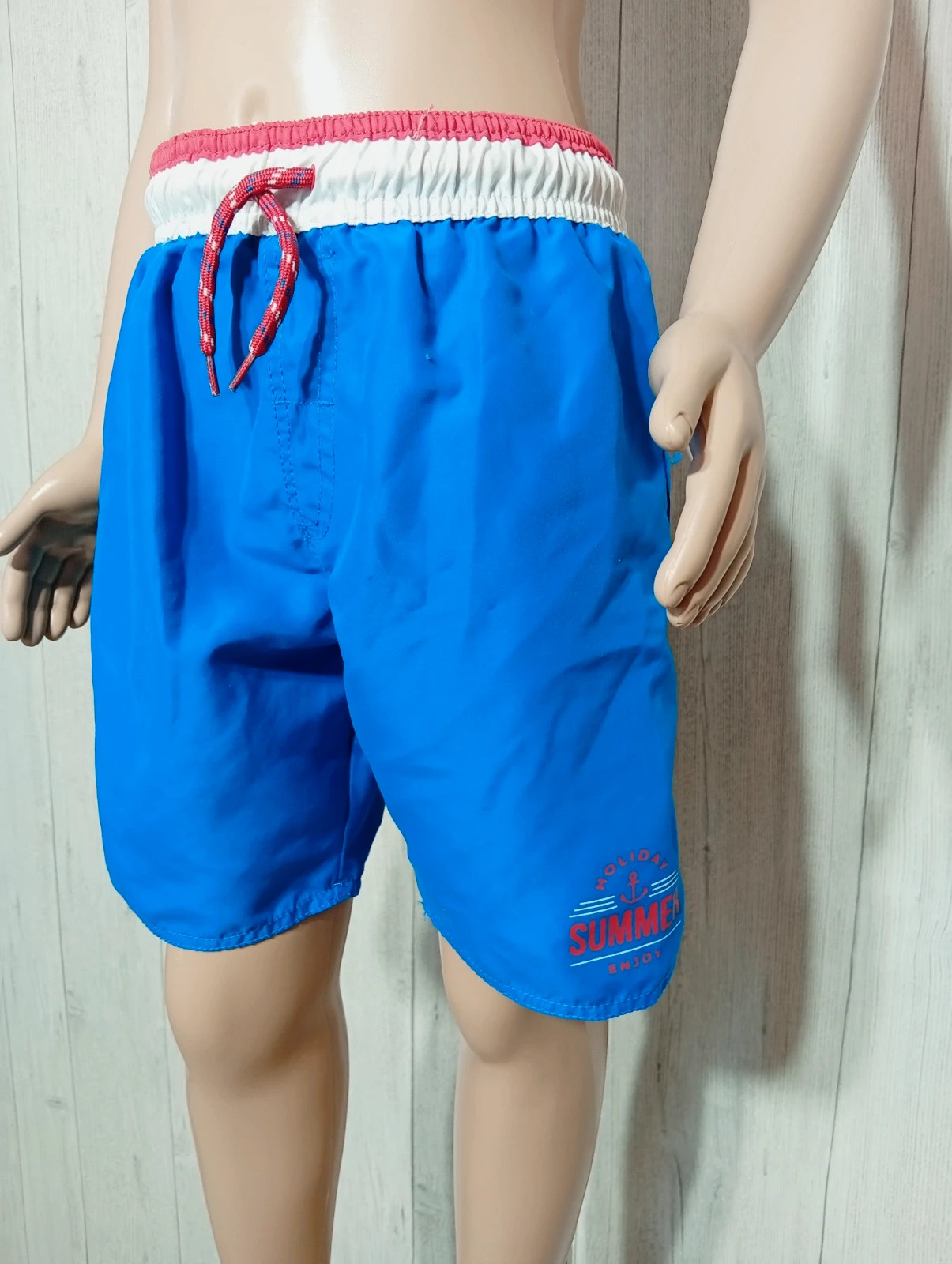 Short de bain garcon - taille 11/12 ans (al146/152 cm) - Beachlife - couleur bleu et blanc – Beachlife – taille 11 ans / 146 cm 3