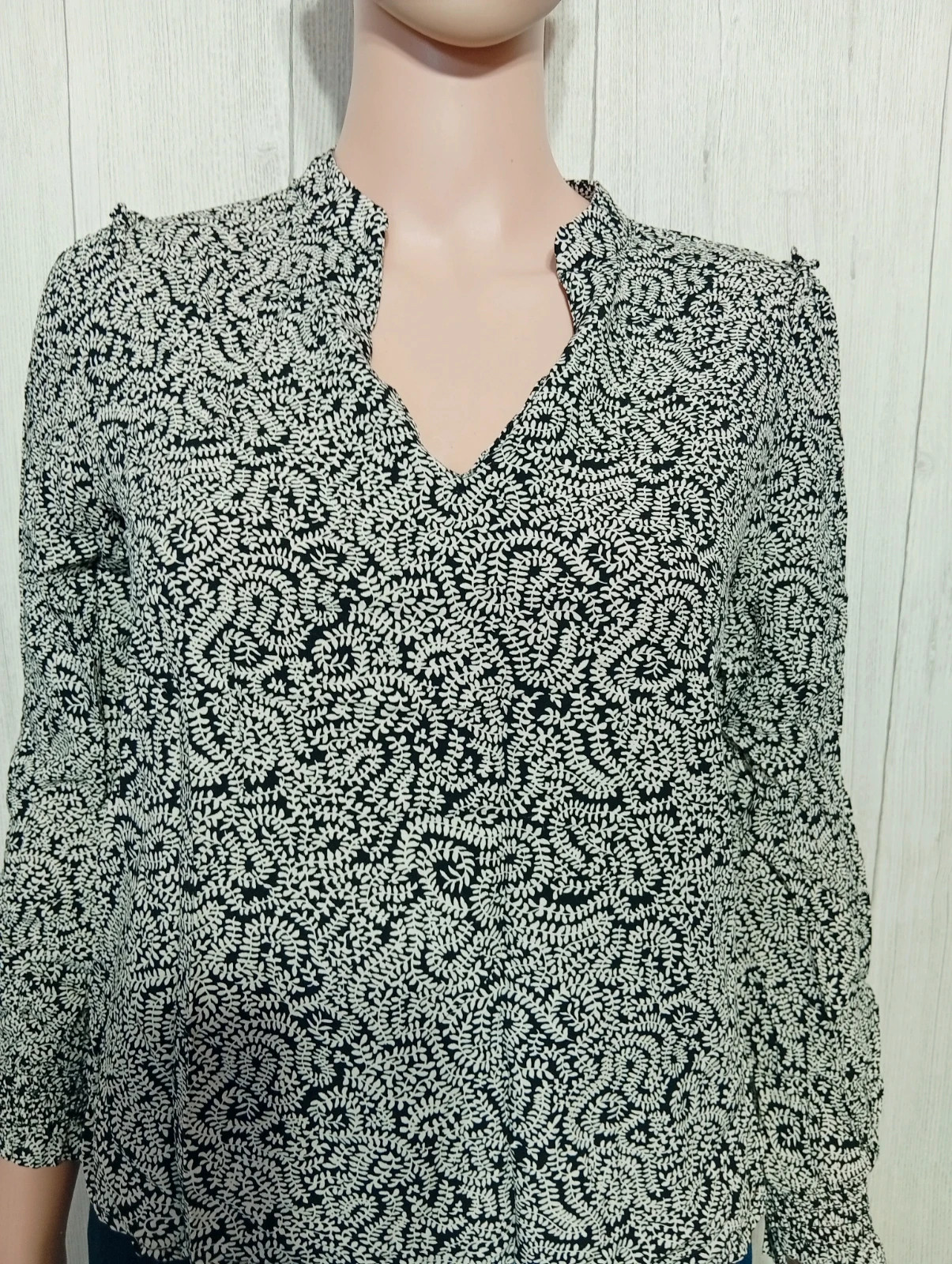 Blouse femme - taille S/36 - gemo - couleur noir et blanc – Gémo – taille S / 36 / 8 2