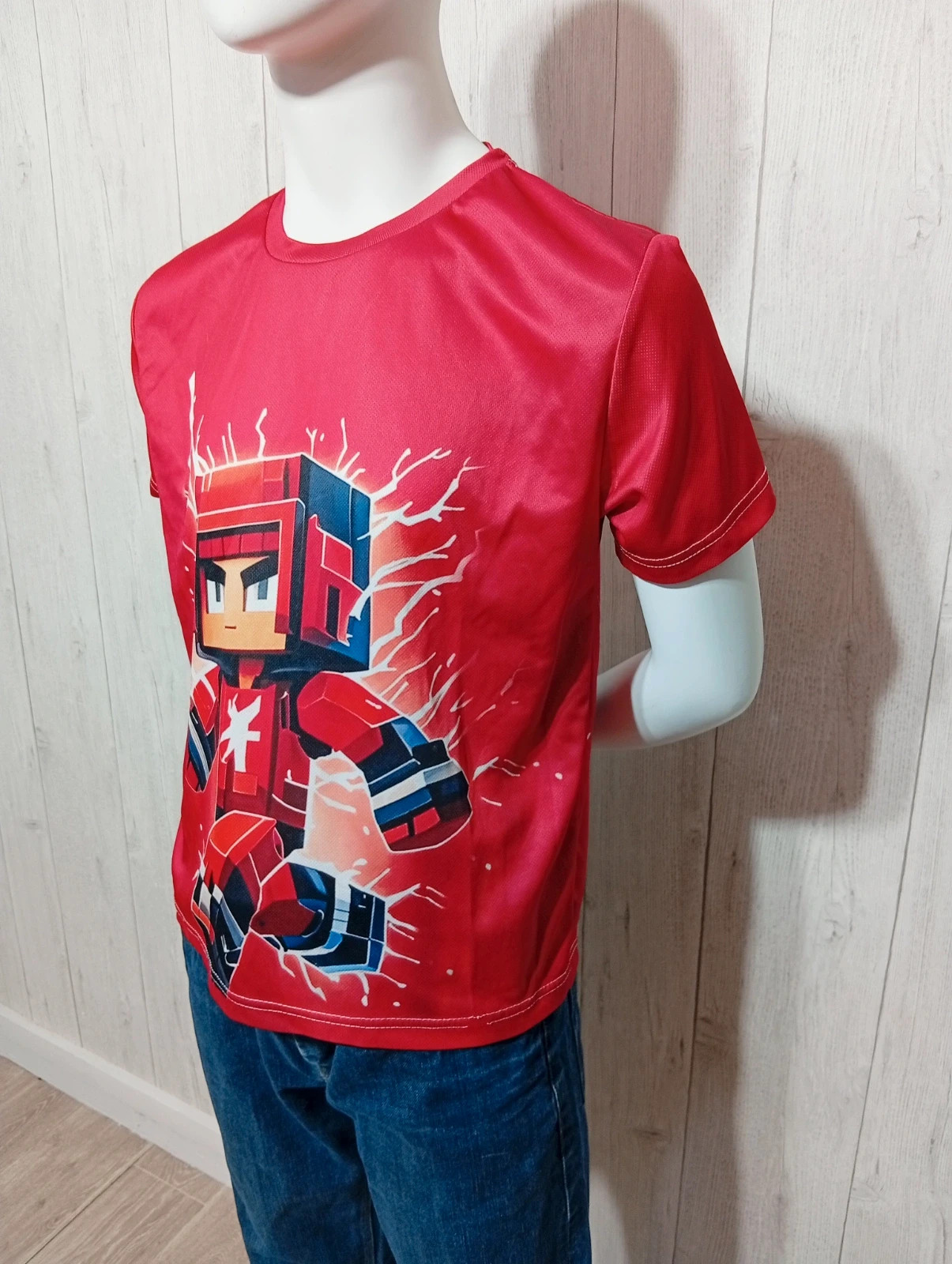 T-shirt imprimé manche courte garçon - roblox-taille 13 ans (160 cm) - couleur rouge – taille 13 ans / 158 cm 5