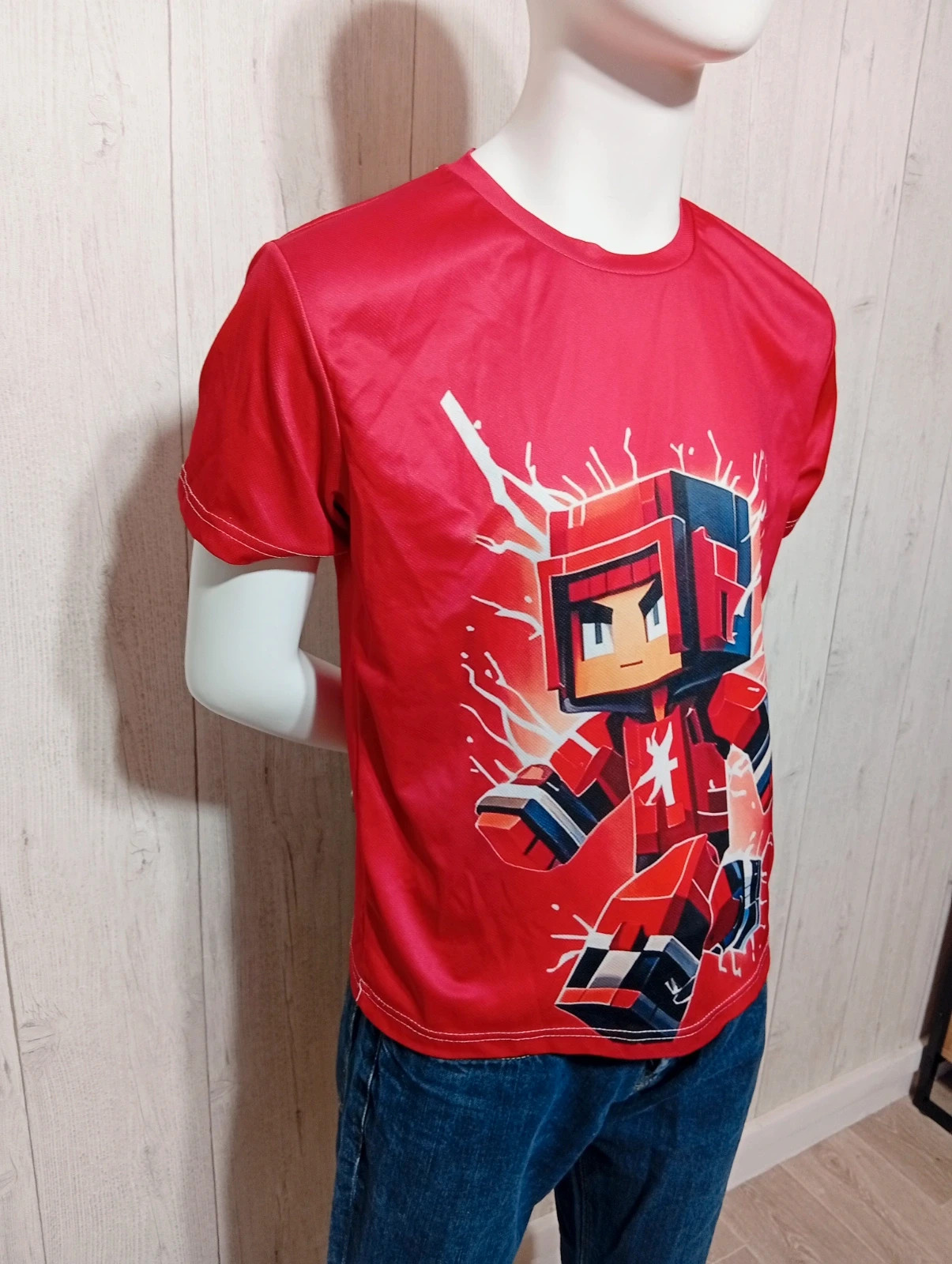 T-shirt imprimé manche courte garçon - roblox-taille 13 ans (160 cm) - couleur rouge – taille 13 ans / 158 cm 4
