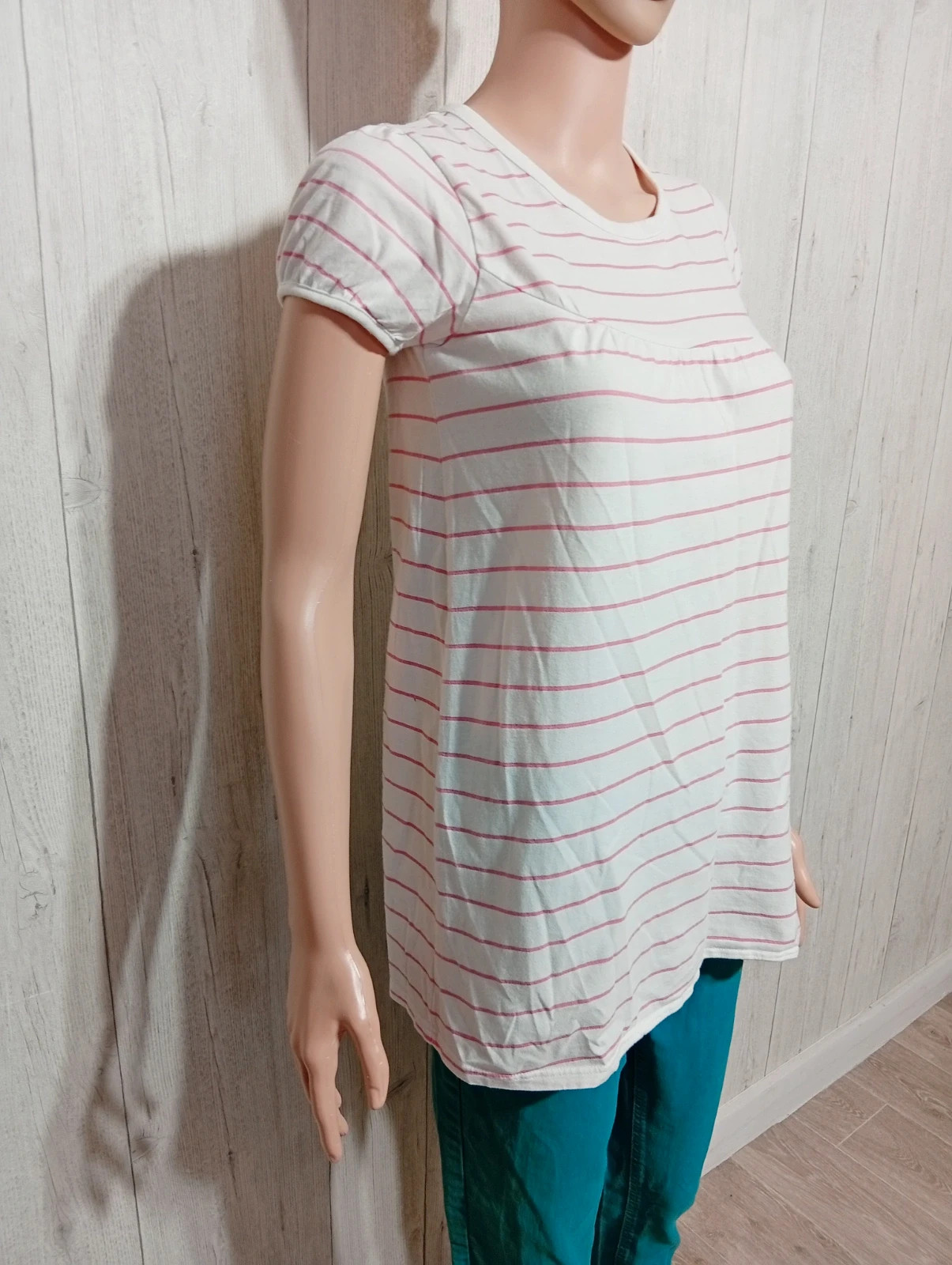 T-shirt a rayure manches courtes fille - taille 14 ans (156 cm) - okaidi - couleur rose et blanc – Okaïdi – taille 14 ans / 164 cm 4