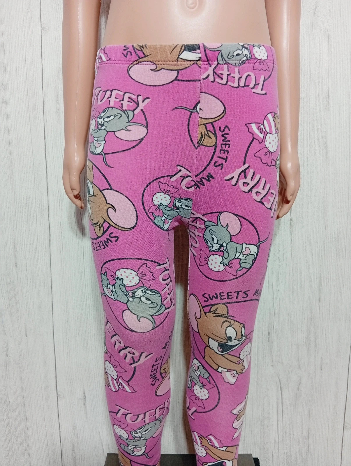 Leggins a motif fille - taille 2 ans ( 94 cm ) - Tom et jerry - couleur fushia multicolore – Tom and Jerry – taille 24-36 mois / 92 cm 2