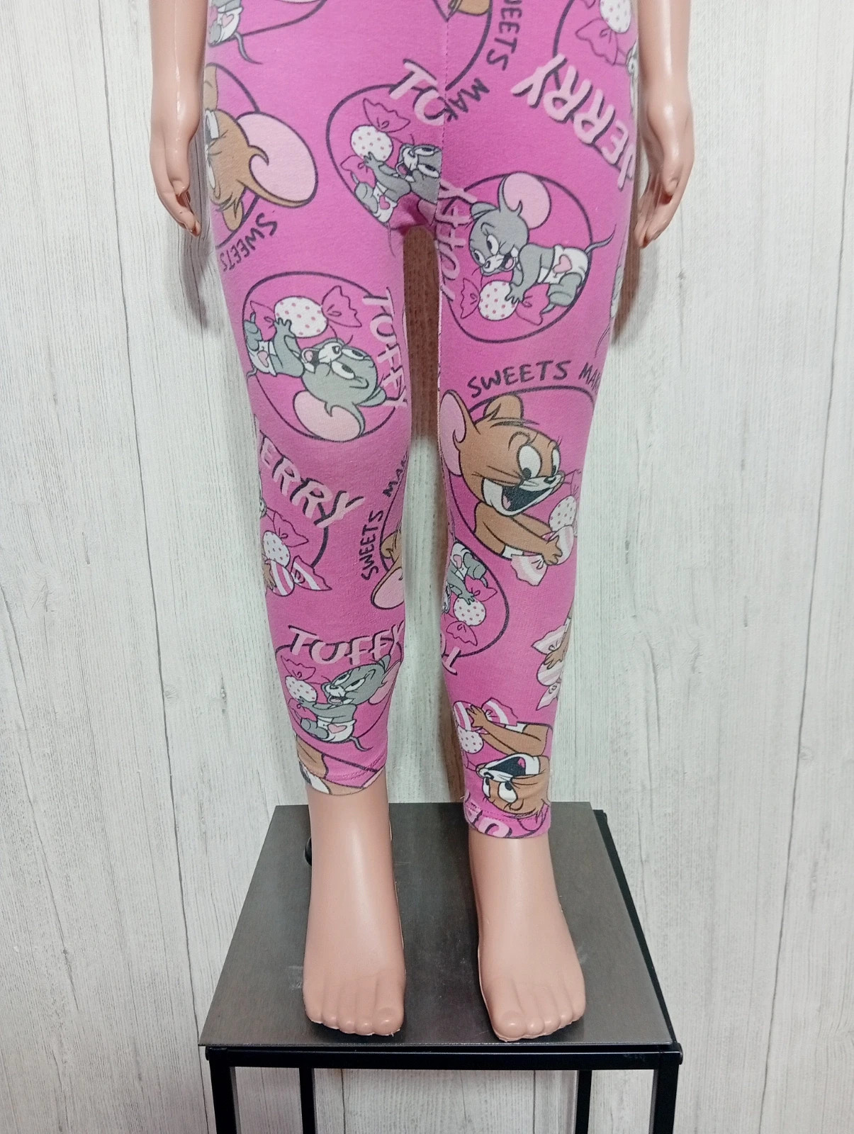 Leggins a motif fille - taille 2 ans ( 94 cm ) - Tom et jerry - couleur fushia multicolore – Tom and Jerry – taille 24-36 mois / 92 cm 3