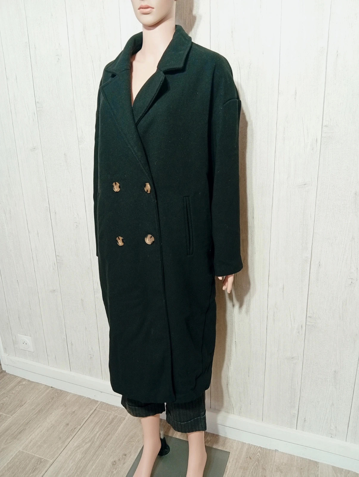 Manteau long d'hiver femme - taille L/40 - Kiabi - couleur noir – Kiabi – taille L / 40 / 12 5