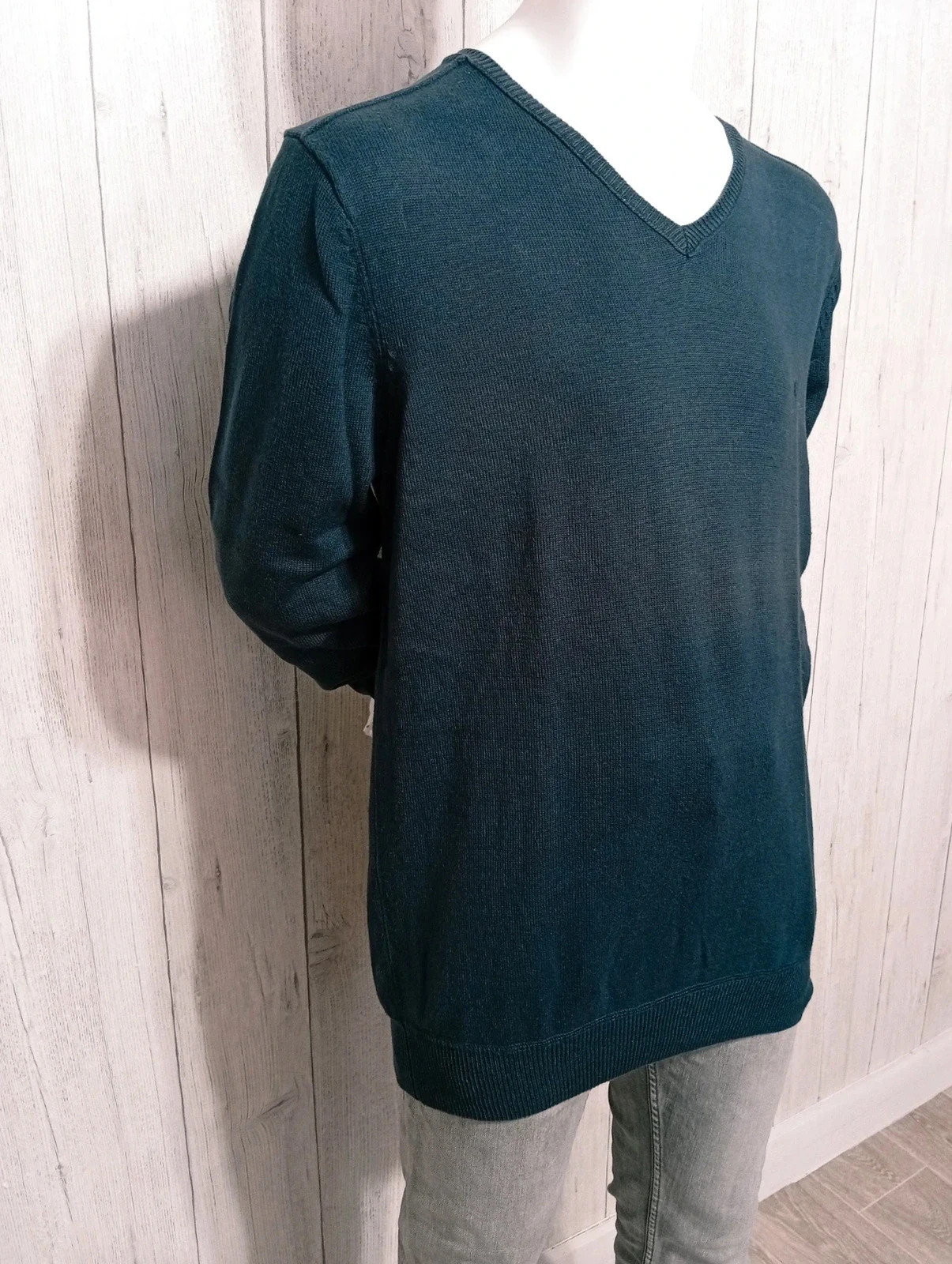 Pull homme col V manches longues - couleur marine - taille M/38 - tibet – Tibet – taille M 4