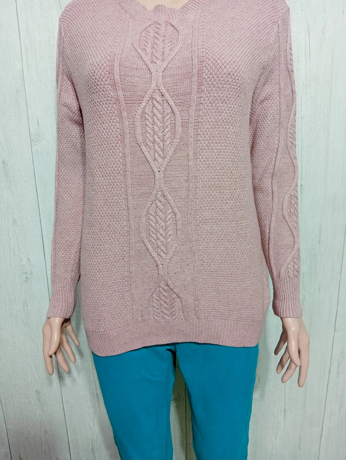 Pull d'hiver manches longues femme - taille L/40 ( taille 3)-Zamba - couleur rose – Zamba – taille L / 40 / 12 3