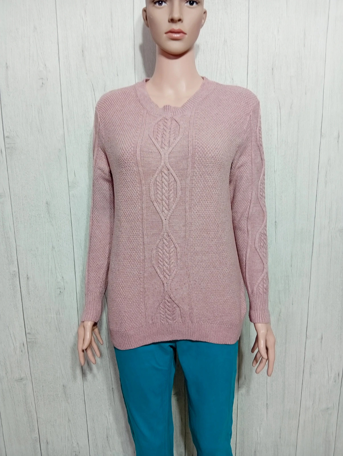 Pull d'hiver manches longues femme - taille L/40 ( taille 3)-Zamba - couleur rose