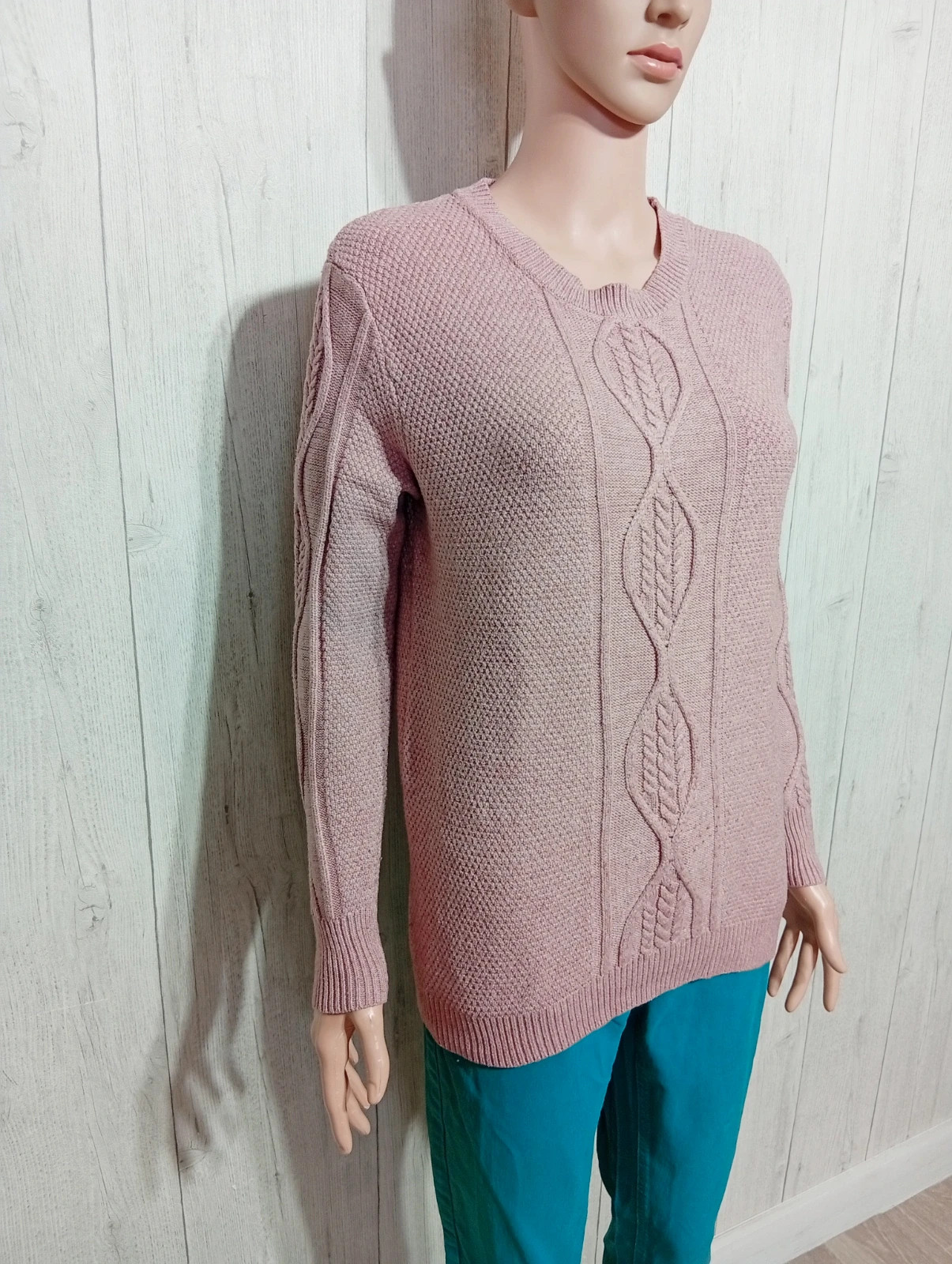 Pull d'hiver manches longues femme - taille L/40 ( taille 3)-Zamba - couleur rose – Zamba – taille L / 40 / 12 4