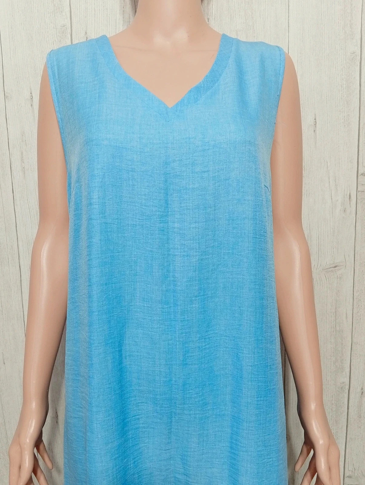 Robe longue femme unie - bleu clair - taille XXL/44 – taille XXL / 44 / 16 2