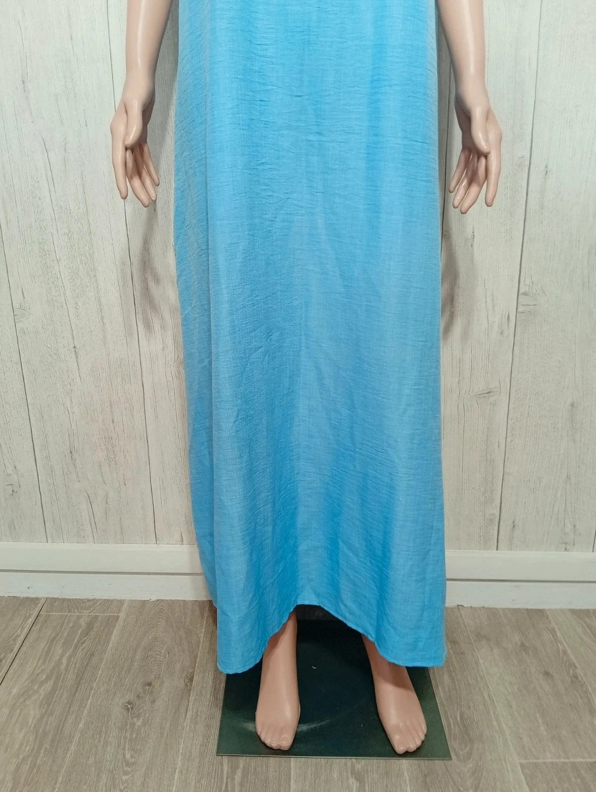 Robe longue femme unie - bleu clair - taille XXL/44 – taille XXL / 44 / 16 3