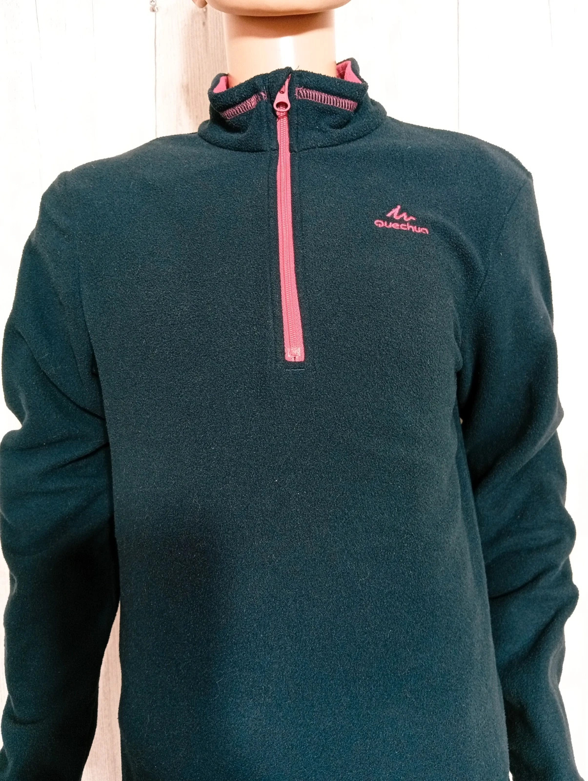 Pull polaire manches longues fille-taille 10/11 ans(141/150 cm)-quechua-couleur marine et fushia – Quechua – taille 10 ans / 140 cm 2